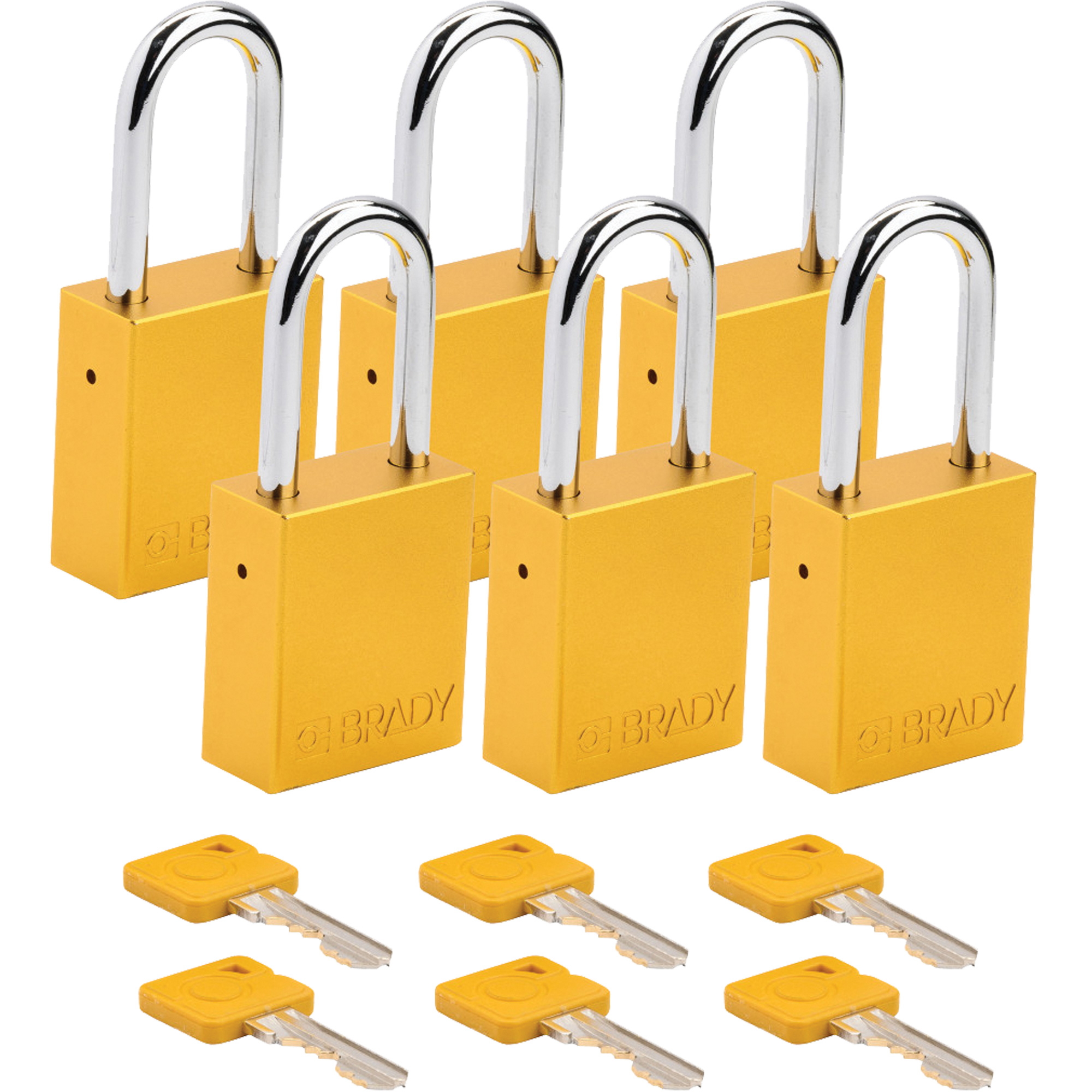 Cadenas de sécurité, Cadenas de sécurité, Clés identiques, Aluminium, Largeur de 1-1/2"