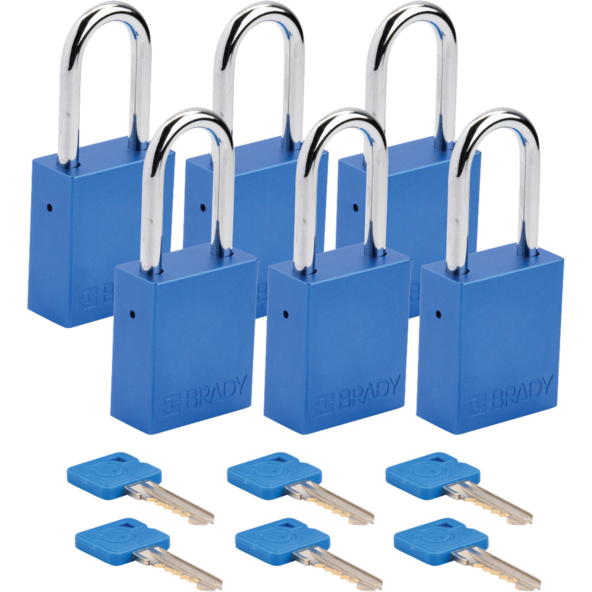Cadenas de sécurité, Cadenas de sécurité, Clés identiques, Aluminium, Largeur de 1-1/2"