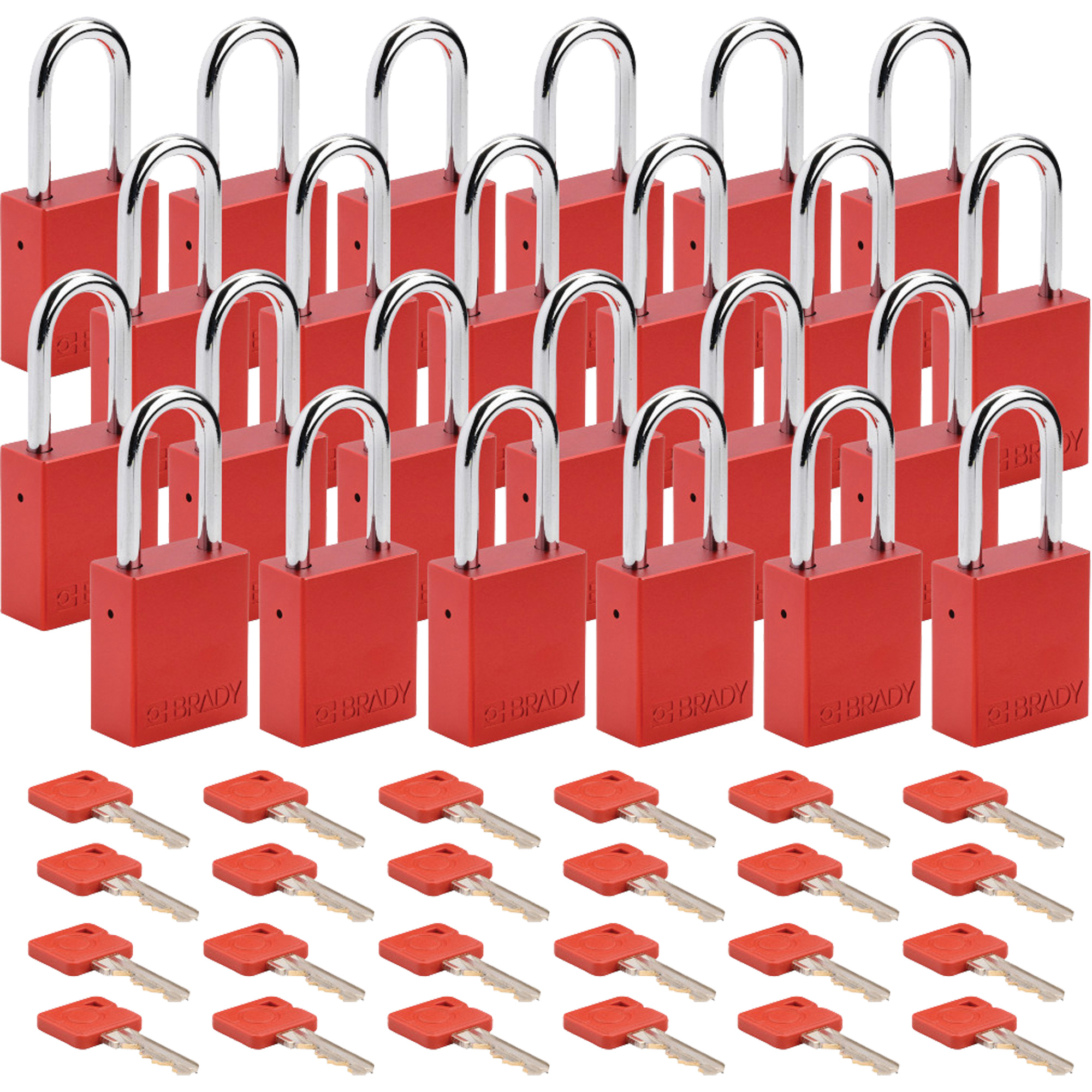 Cadenas de sécurité, Cadenas de sécurité, Clés identiques, Aluminium, Largeur de 1-1/2"