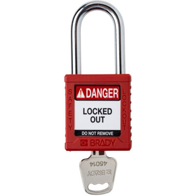 Cadenas de sécurité compacte, Cadenas de sécurité, Clés différentes, Nylon, Largeur de 1-1/2"