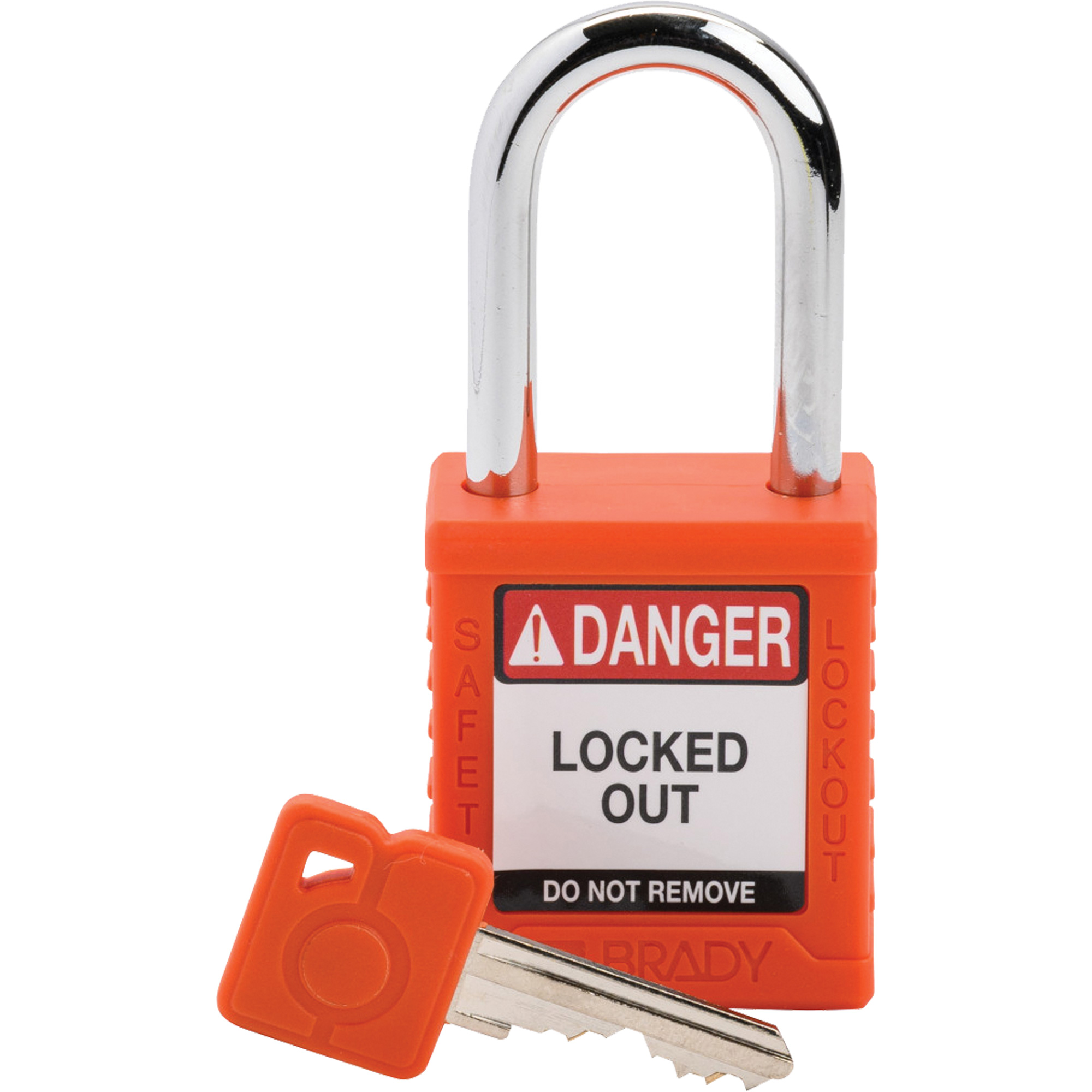 Cadenas de sécurité compacte, Cadenas de sécurité, Clés différentes, Nylon, Largeur de 1-1/2"