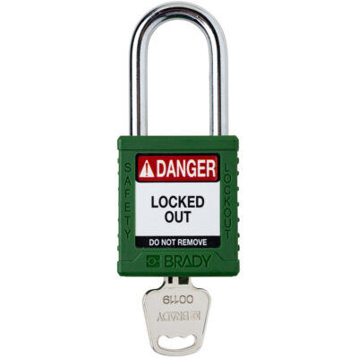 Cadenas de sécurité compacte, Cadenas de sécurité, Clés différentes, Nylon, Largeur de 1-1/2"