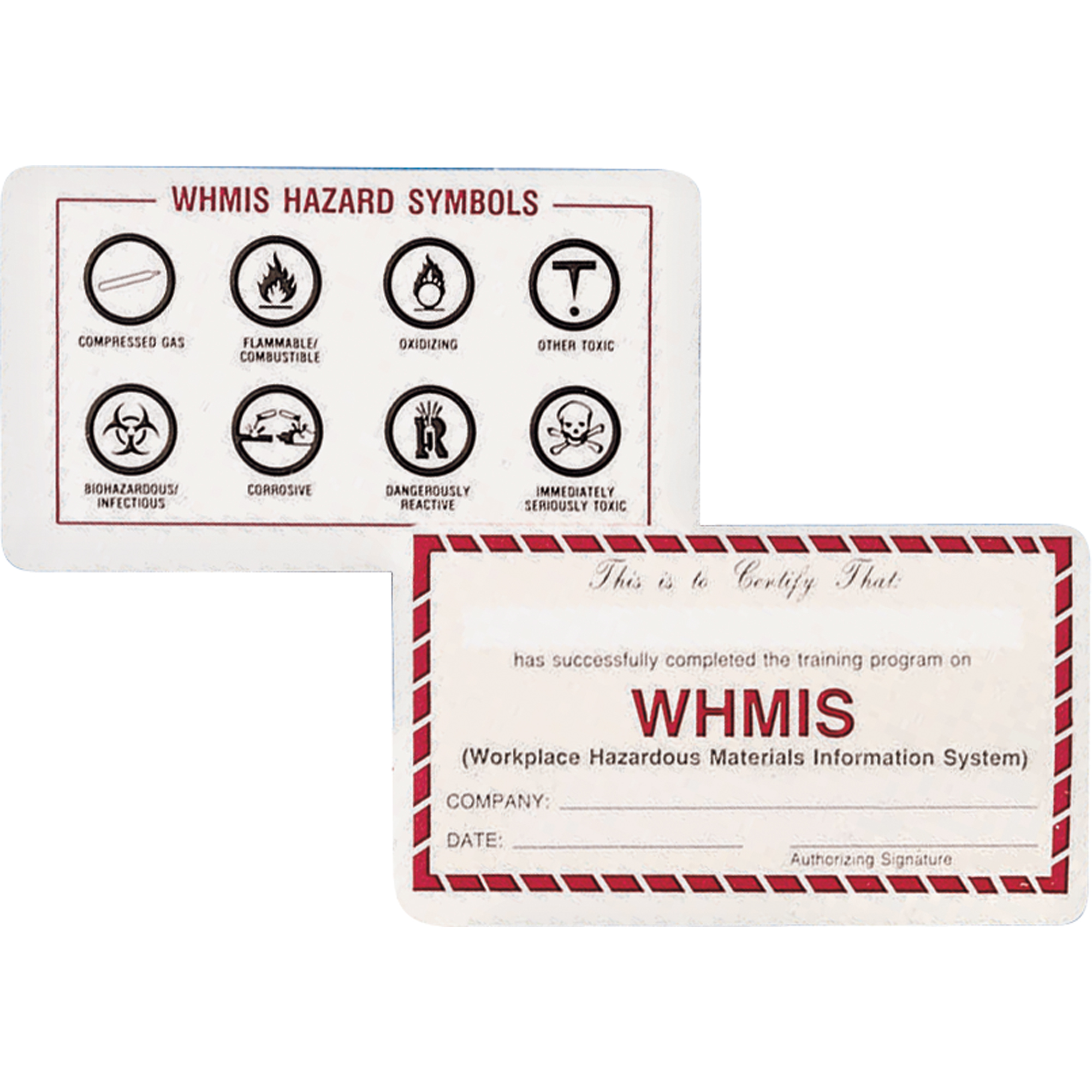 Cartes de portefeuille SIMDUT