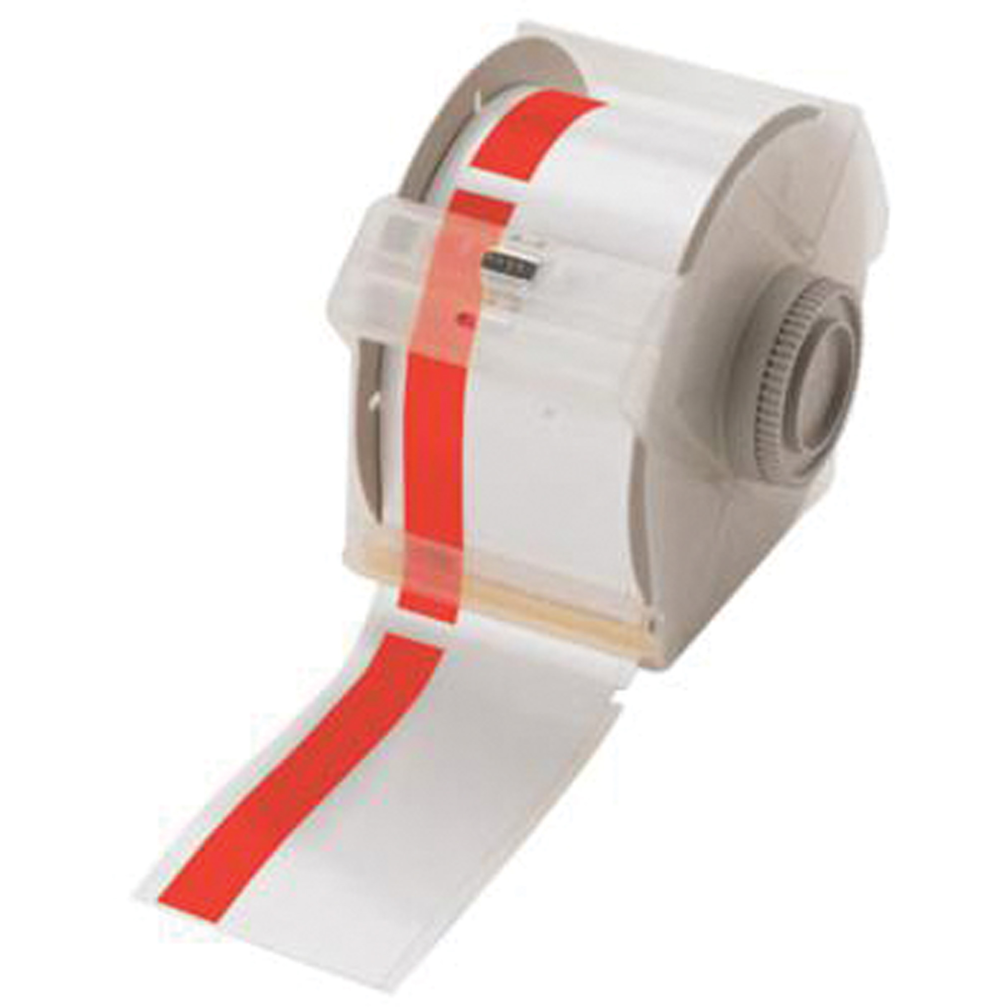 Cartouche d'étiquettes à bandes d'en-têtes préimprimées, 57 mm x 100', Rouge/blanc