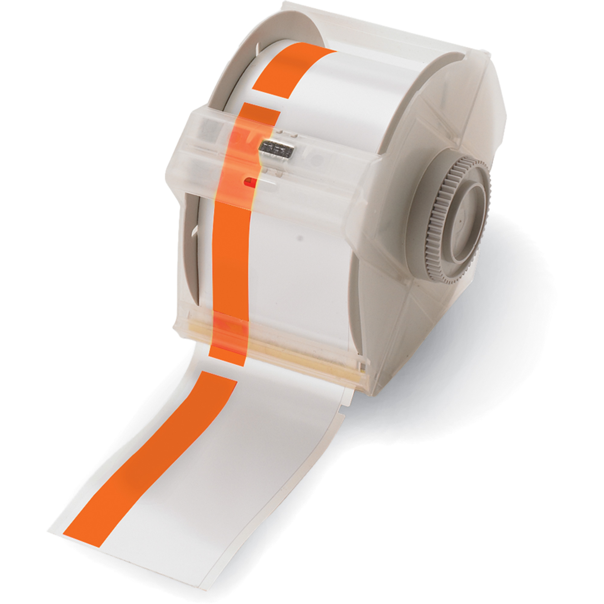 Cartouche d'étiquettes à bandes d'en-têtes préimprimées, 76 mm x 100', Orange sur blanc