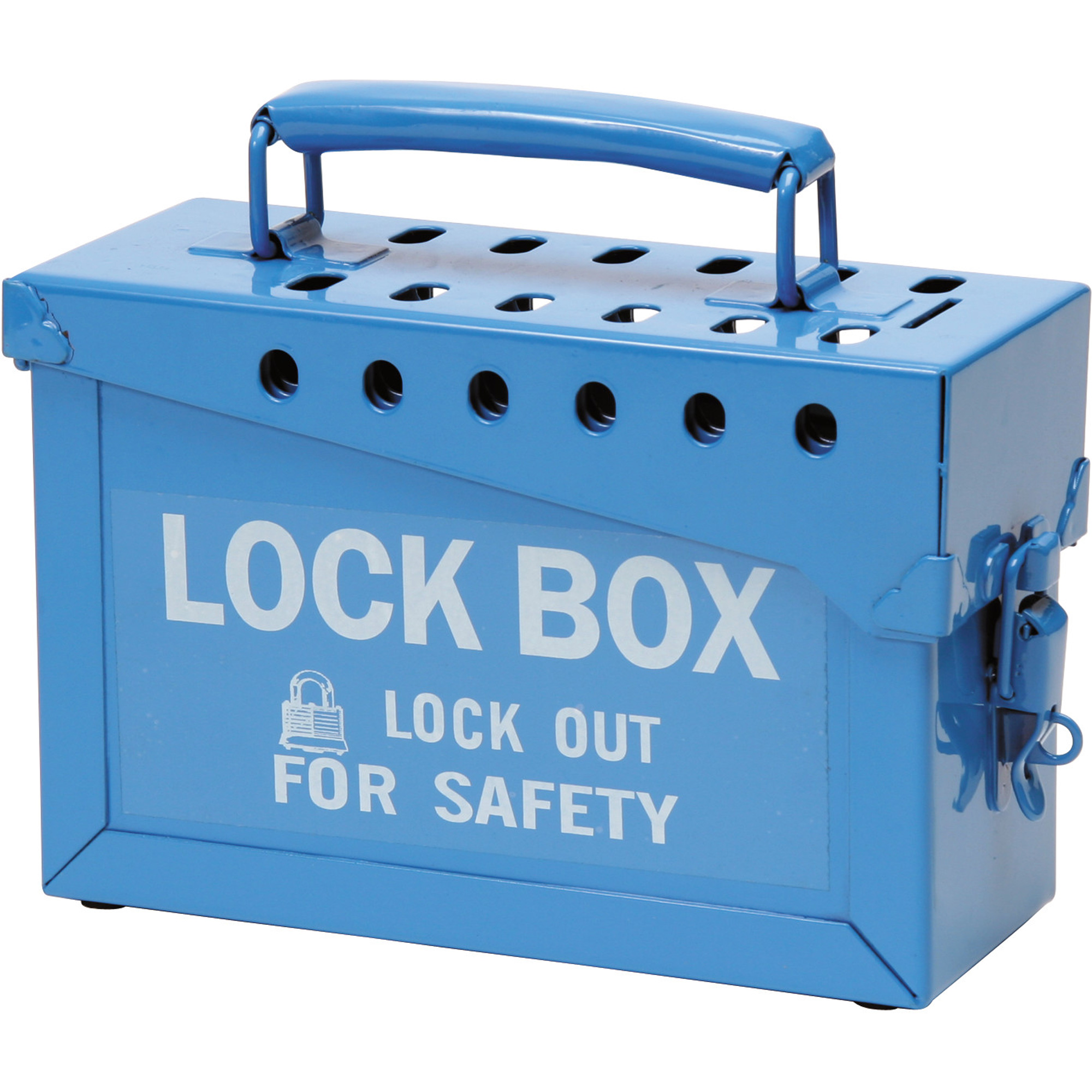 Coffret de sécurité portatif en métal, Bleu