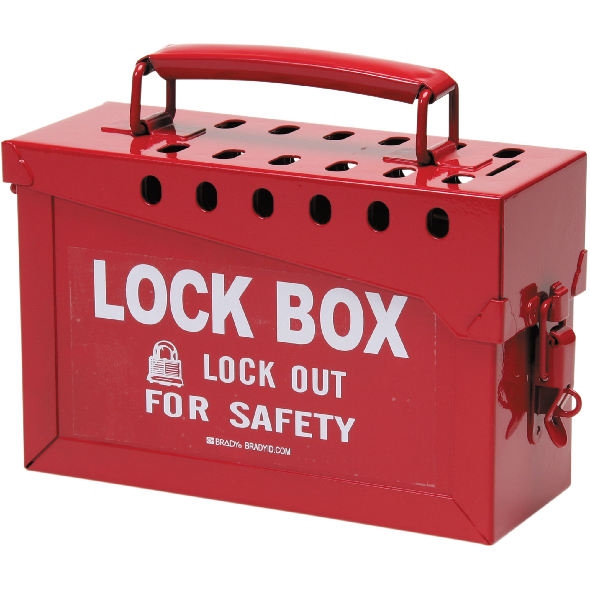 Coffret de sécurité portatif en métal, Rouge