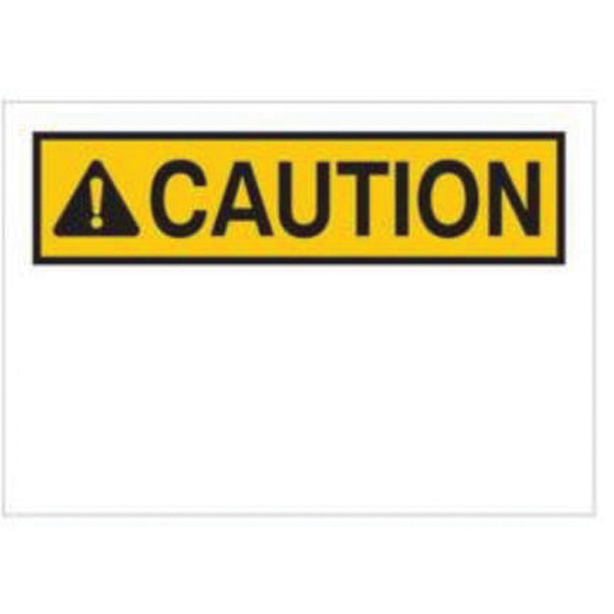 Enseigne «Caution», 7" x 10", Polyester, Anglais avec pictogramme