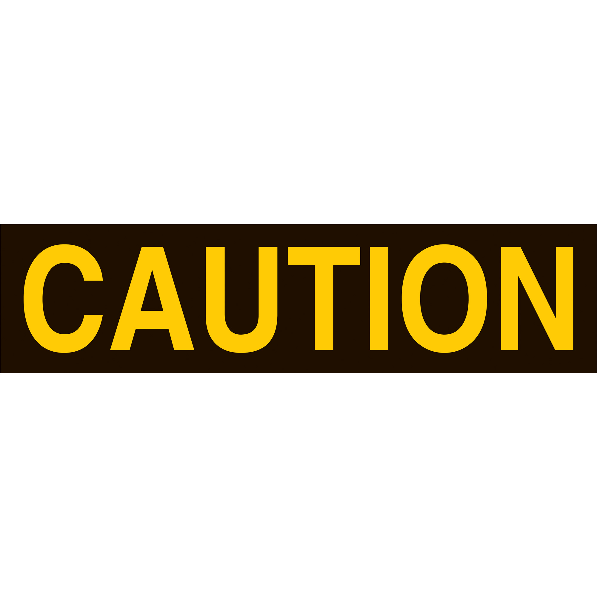 Enseigne «Caution», 7" x 10", Polystyrène, Anglais