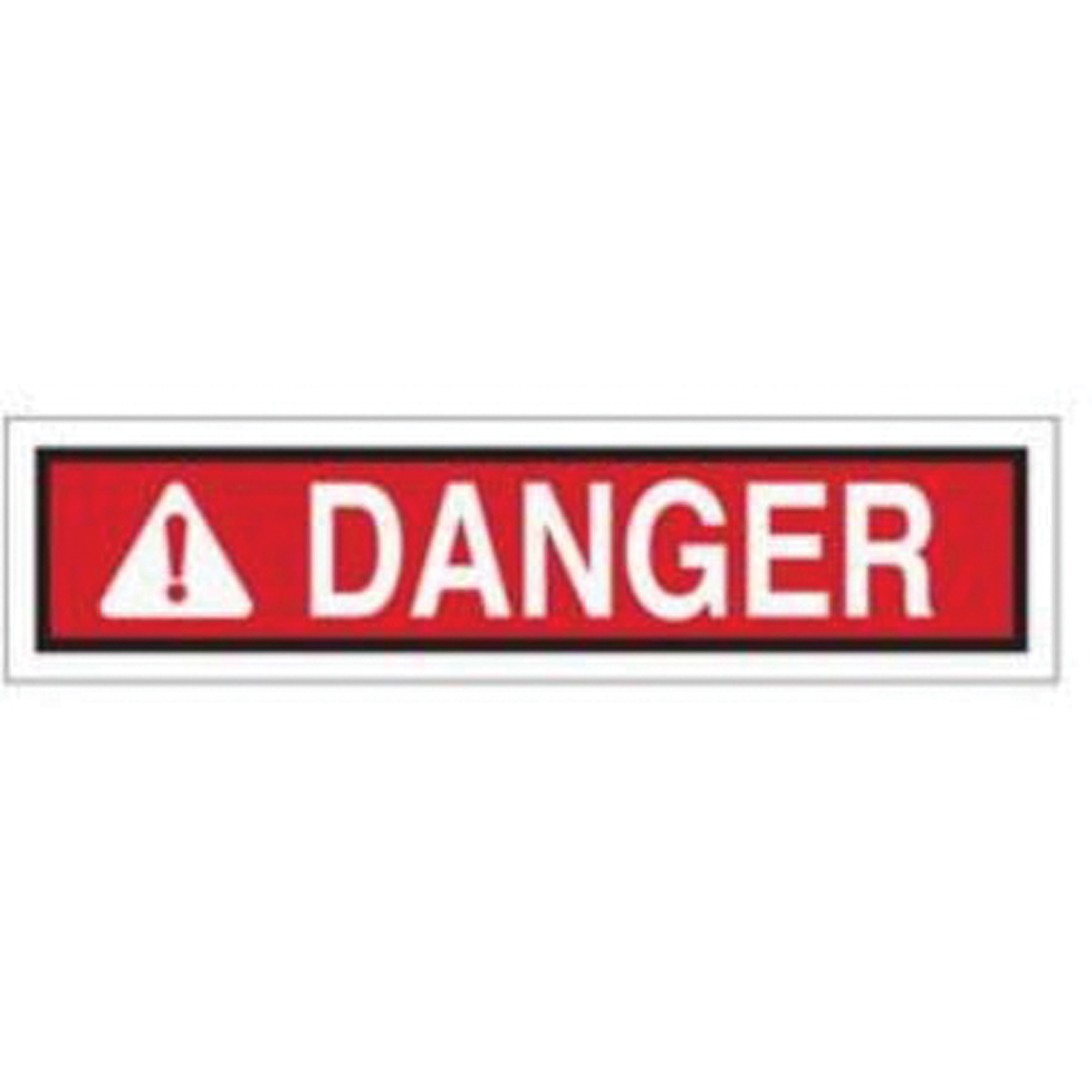 Enseigne «Danger», 2-1/4" x 9", Polyester, Anglais avec pictogramme