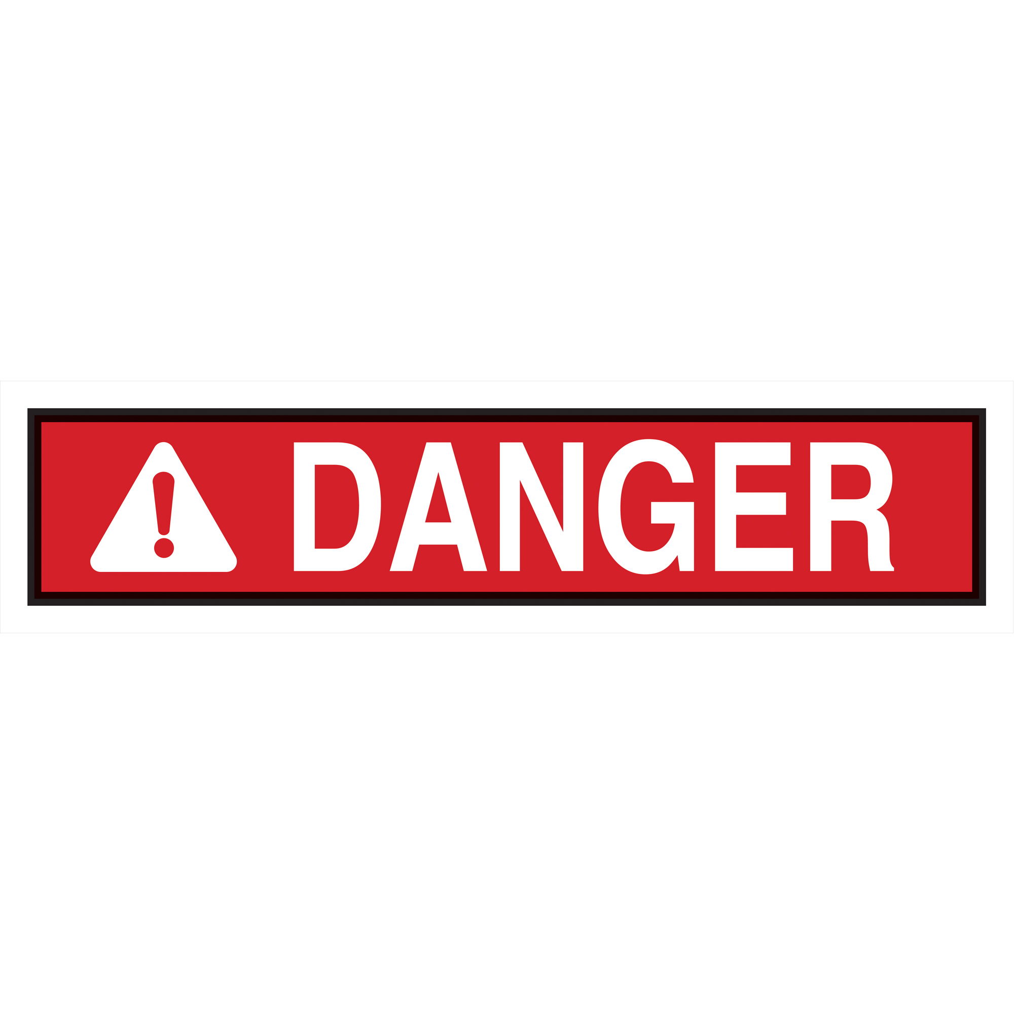 Enseigne «Danger», 5" x 14", Polyester, Anglais avec pictogramme
