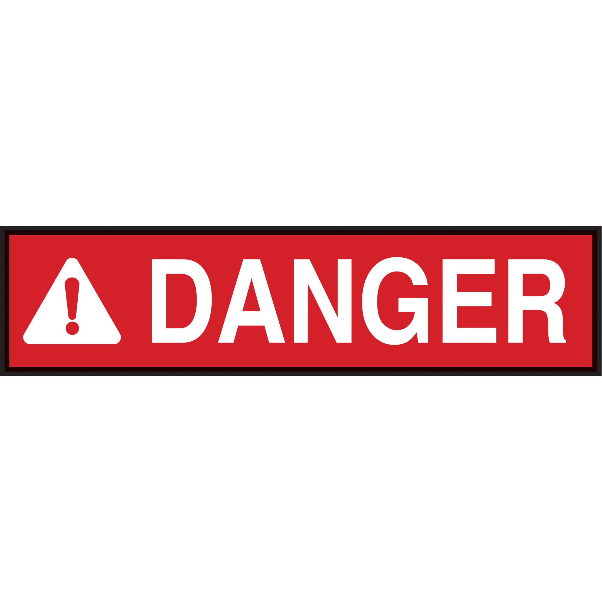 Enseigne «Danger», 10" x 14", Fibre de verre, Anglais avec pictogramme
