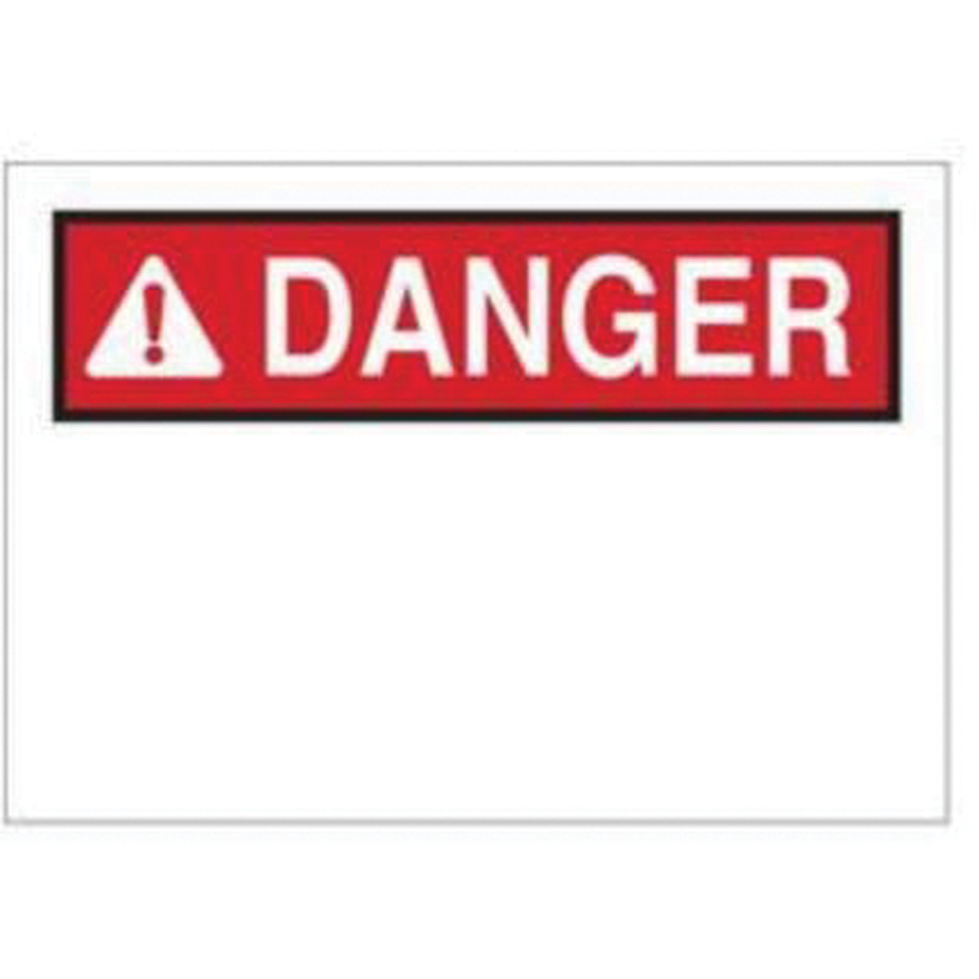 Enseigne «Danger», 7" x 10", Fibre de verre, Anglais avec pictogramme