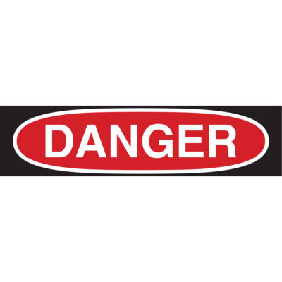 Enseigne «Danger», 10" x 14", Aluminium, Bilingue