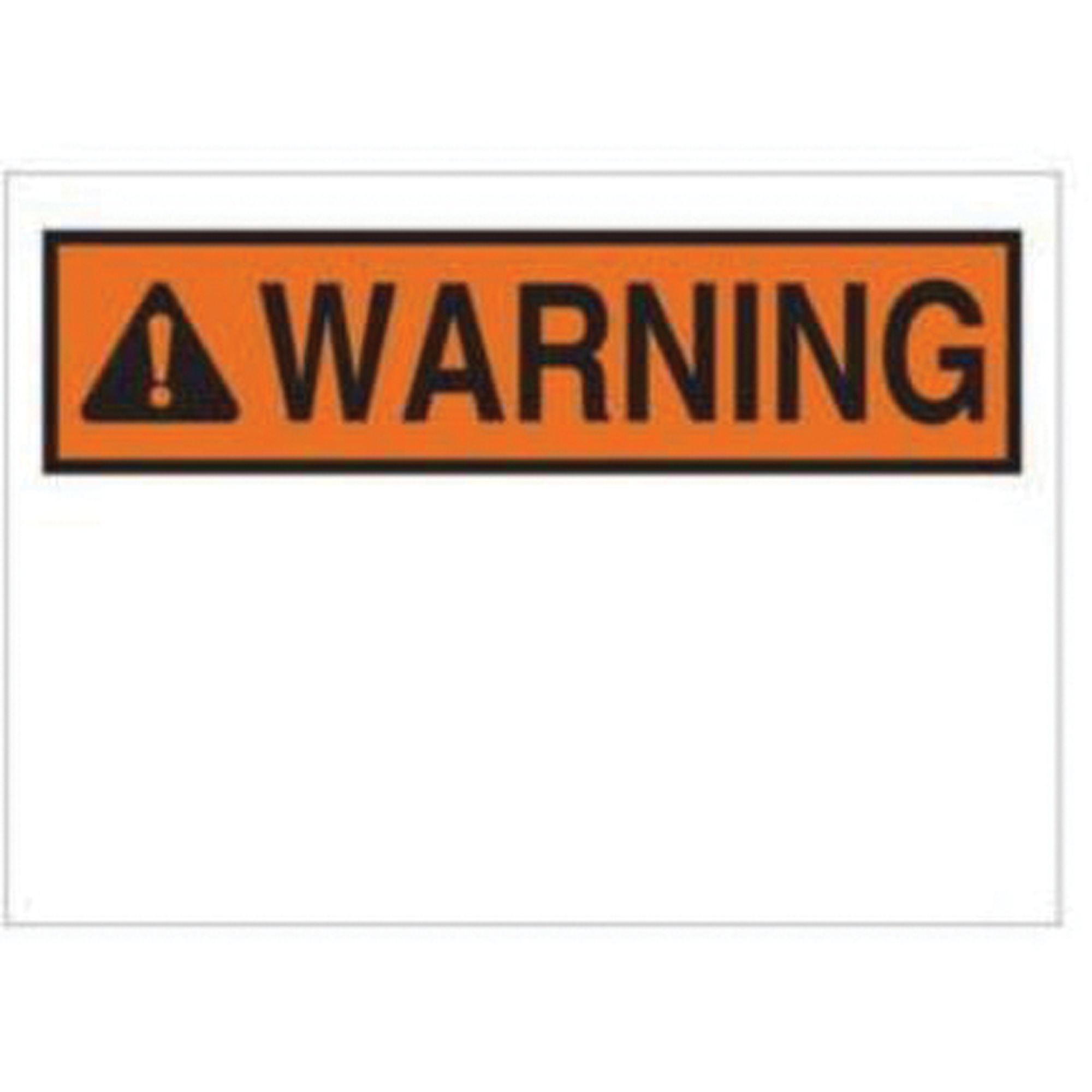 Enseigne «Warning», 10" x 14", Aluminium, Anglais avec pictogramme