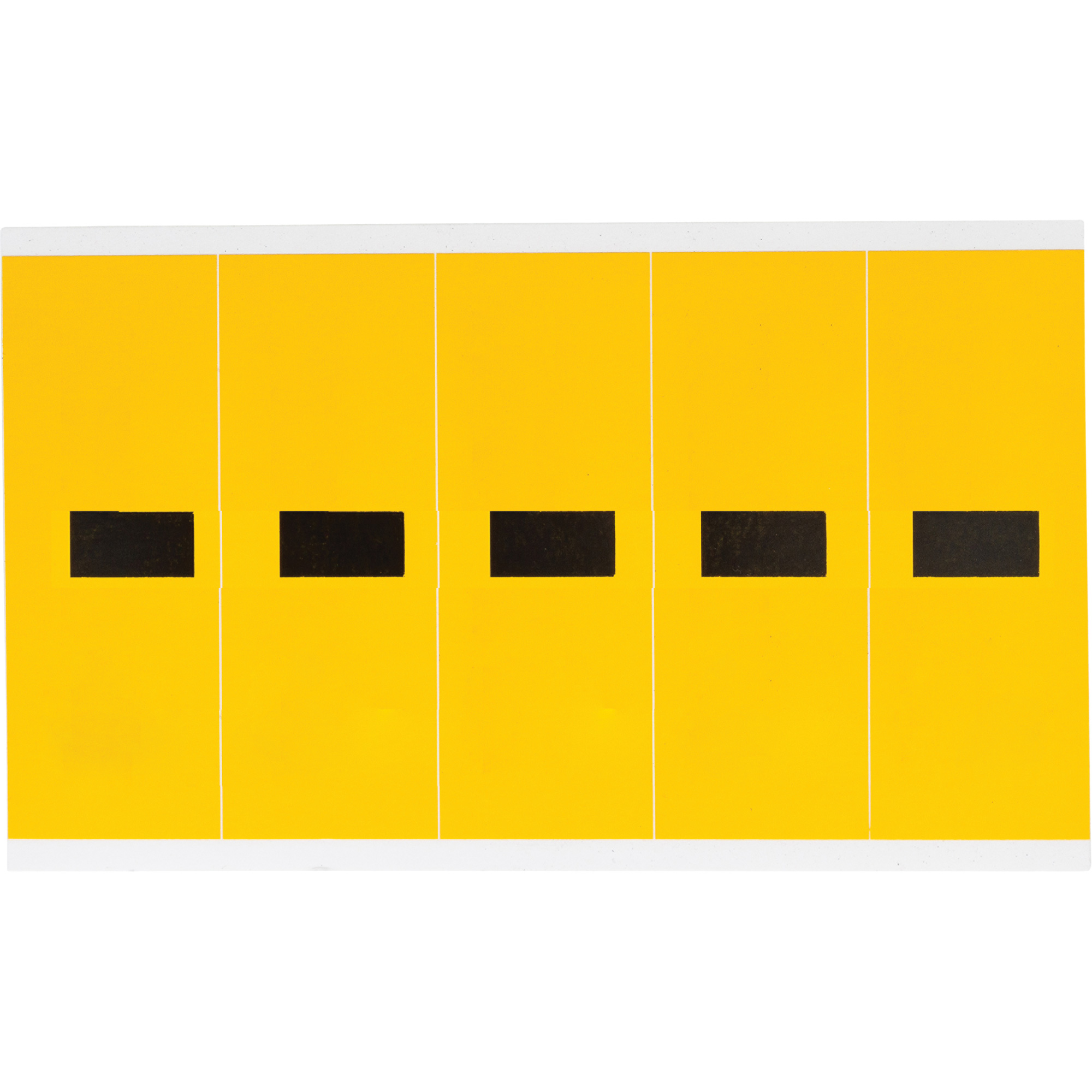 Étiquette de lettres & chiffres individuels, Tiret (-), 4" h, Noir sur jaune