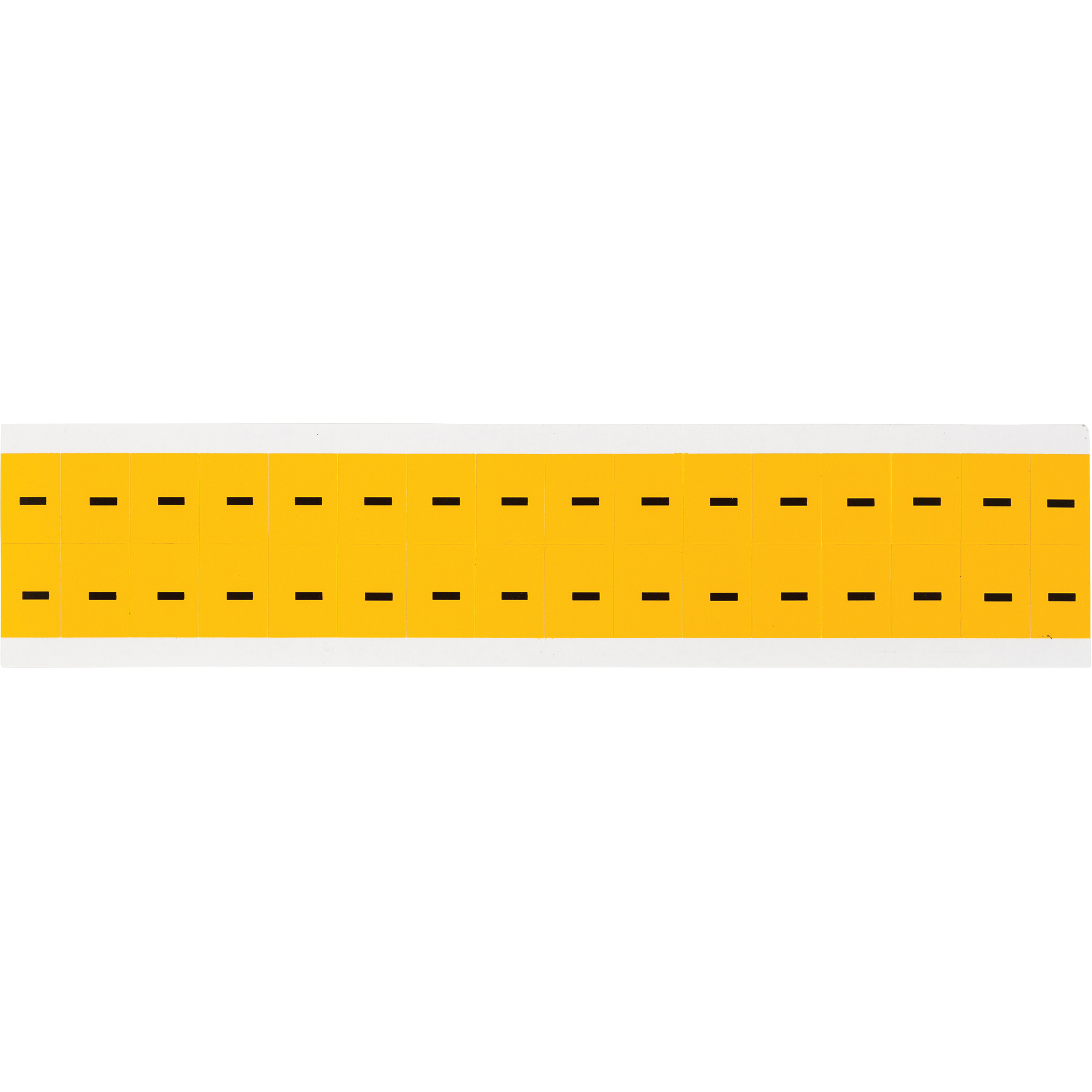 Étiquette de lettres & chiffres individuels, Tiret (-), 5/8" h, Noir sur jaune