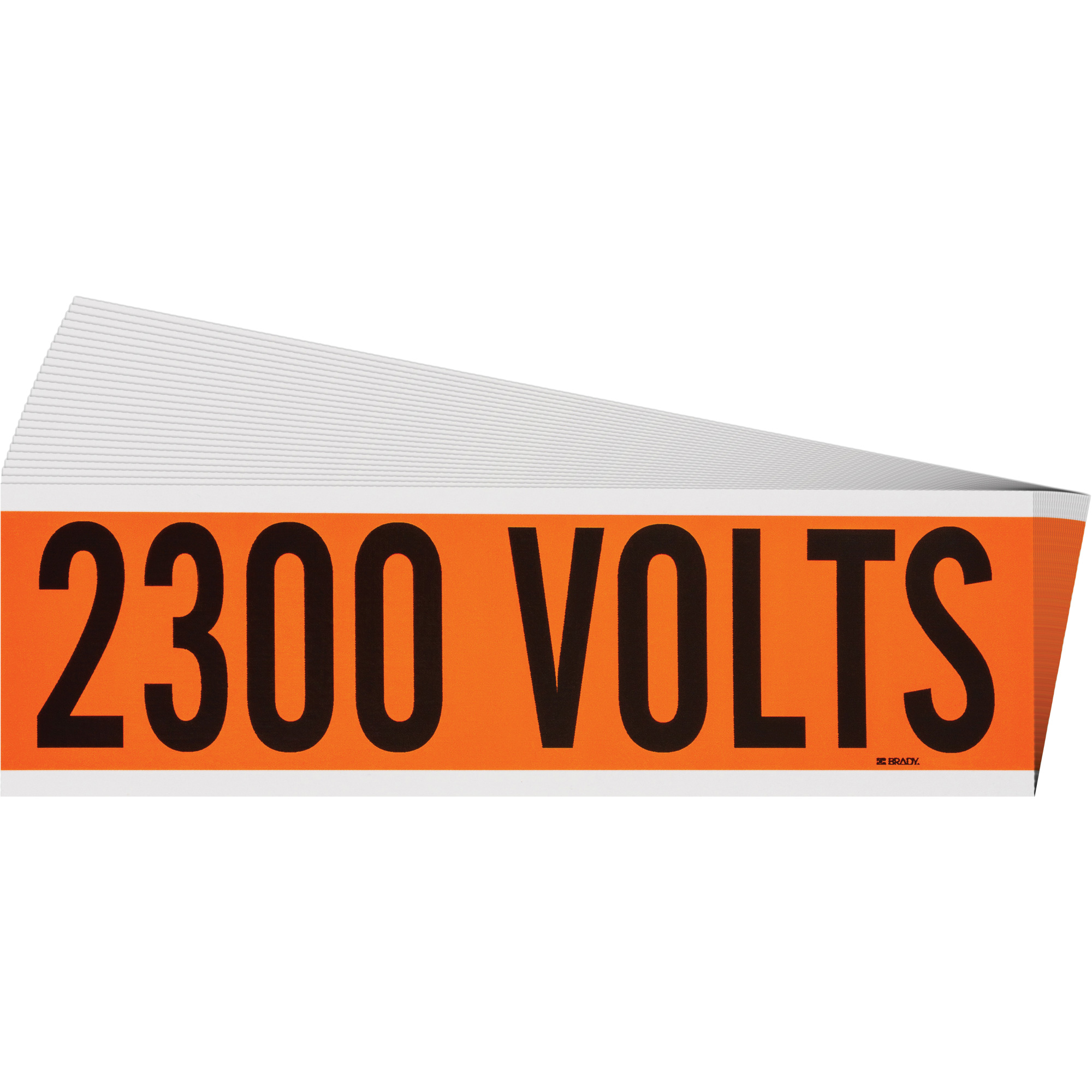 Étiquette de tension pour conduit « 2 300 Volts », 2-1/4" x 9", Étoffe/Vinyle, Anglais