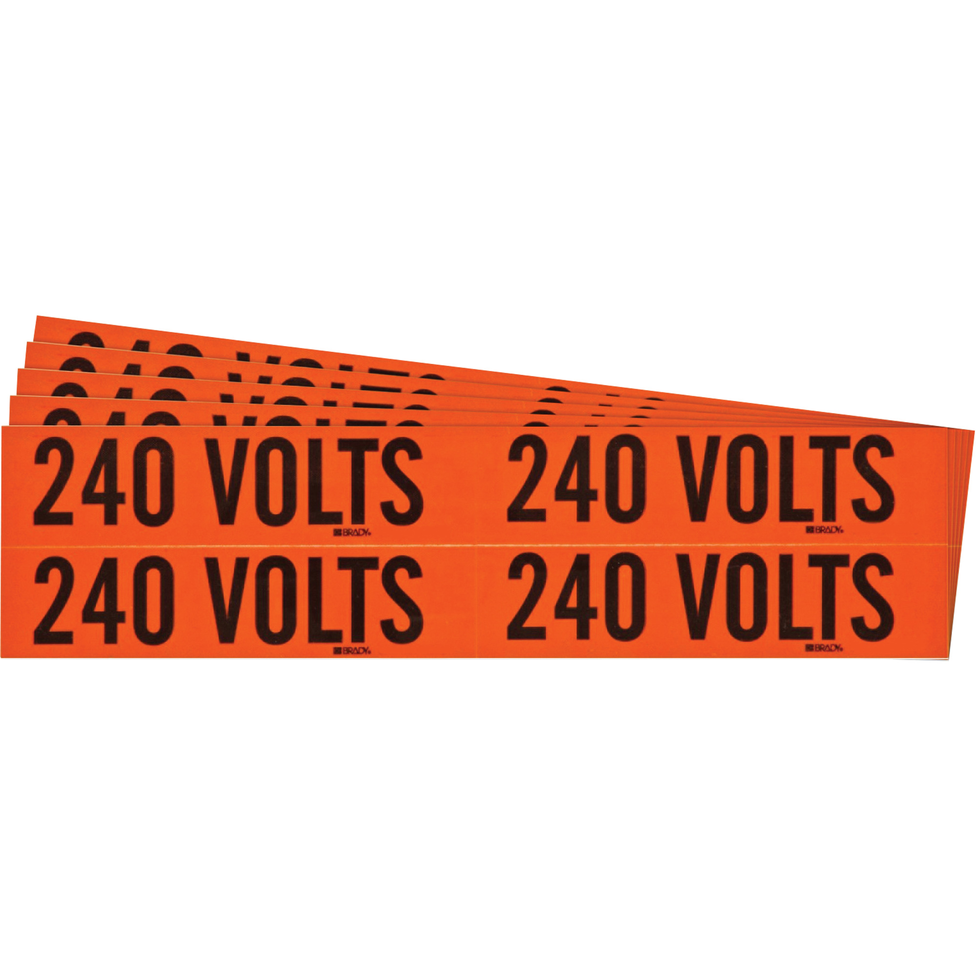 Étiquette de tension pour conduit « 240 Volts », 1-1/8" x 4-1/8", Étoffe/Vinyle, Anglais