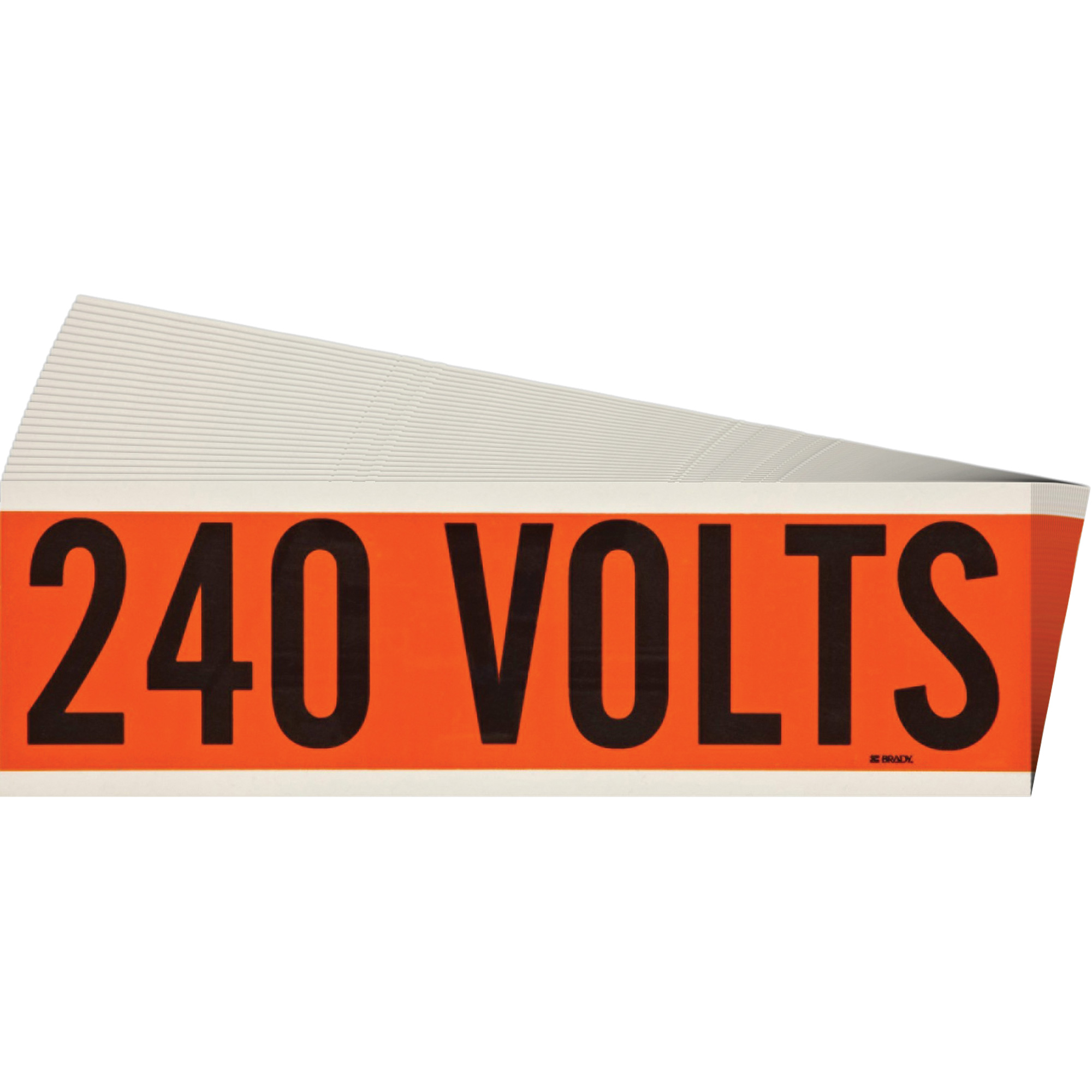 Étiquette de tension pour conduit « 240 Volts », 2-1/4" x 9", Étoffe/Vinyle, Anglais