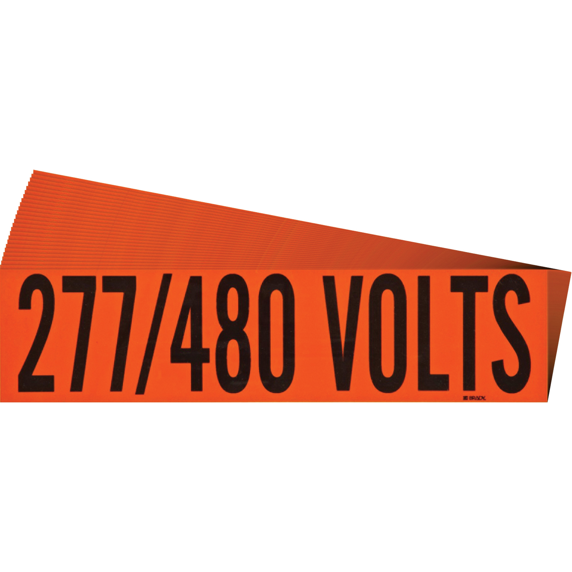 Étiquette de tension pour conduit « 277/480 Volts », 2-1/4" x 9", Étoffe/Vinyle, Anglais
