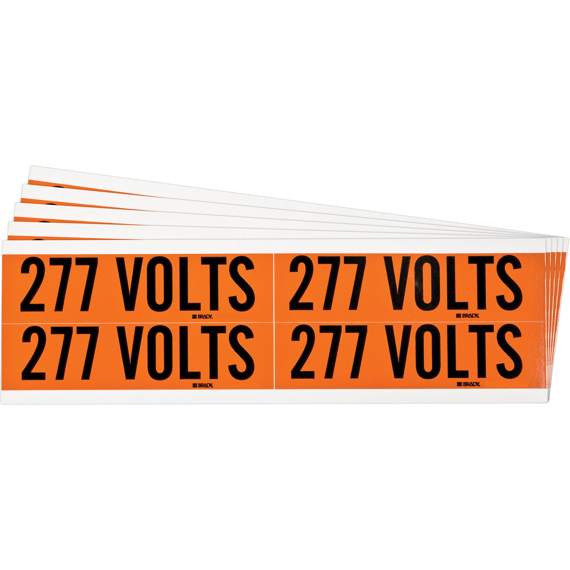 Étiquette de tension pour conduit « 277 Volts », 1-1/8" x 4-1/8", Étoffe/Vinyle, Anglais
