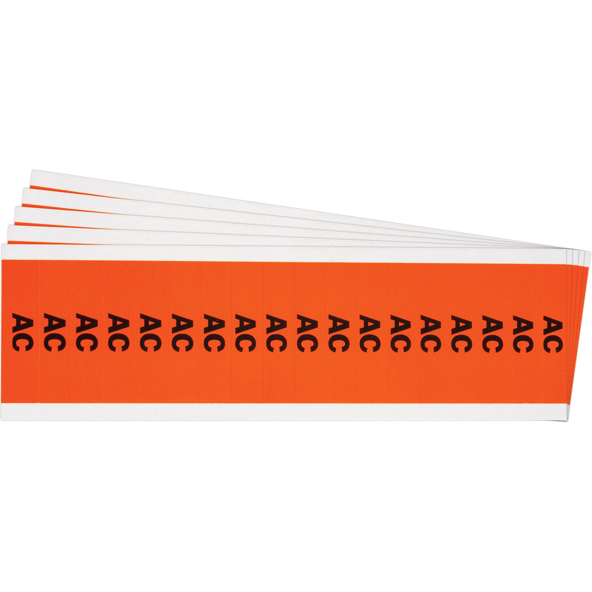 Étiquette de tension pour conduit « AC », 1/2" x 2-1/4", Étoffe/Vinyle, Anglais