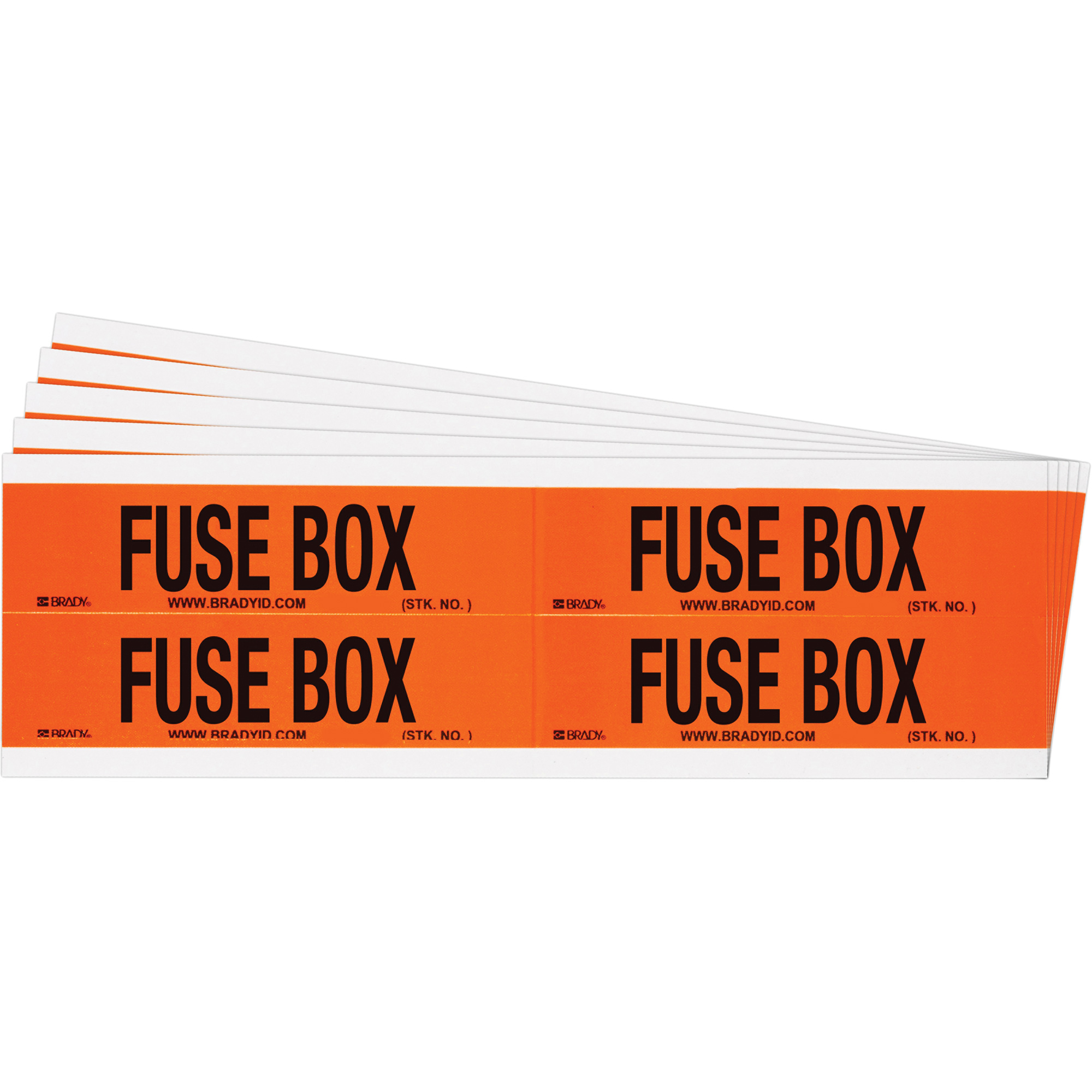 Étiquette de tension pour conduit « Fuse Box », 1-1/8" x 4-1/8", Étoffe/Vinyle, Anglais