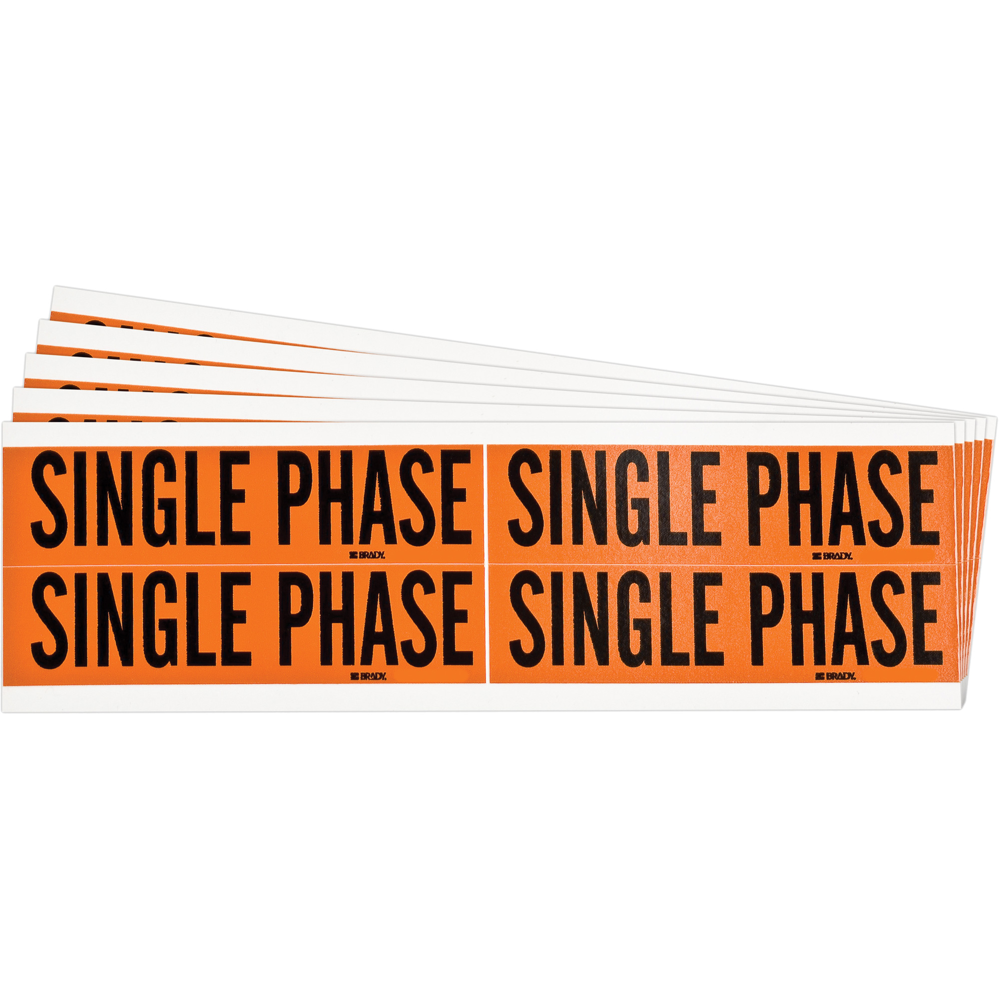 Étiquette de tension pour conduit « Single Phase », 1-1/8" x 4-1/8", Étoffe/Vinyle, Anglais