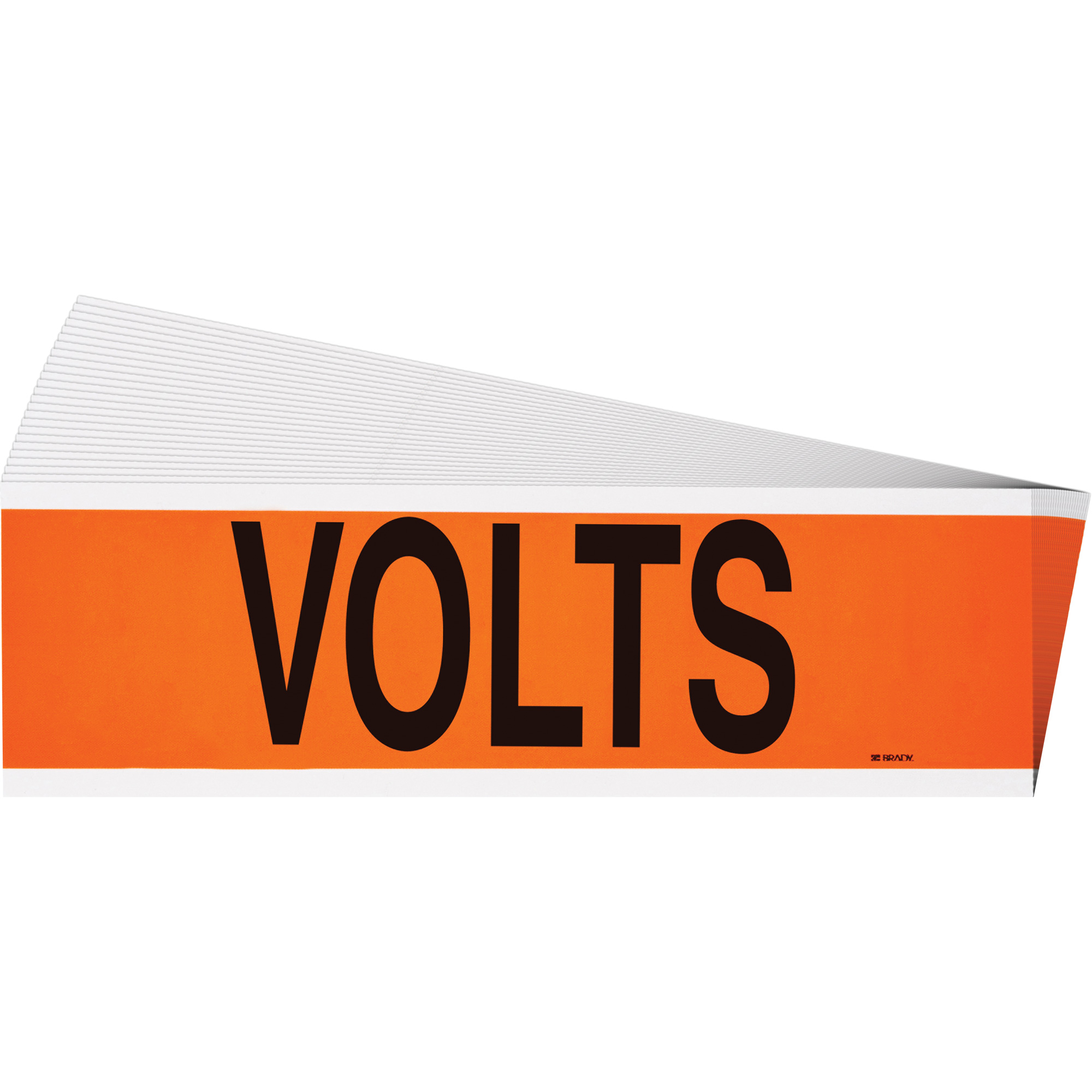 Étiquette de tension pour conduit « Volts », 2-1/4" x 9", Étoffe/Vinyle, Anglais