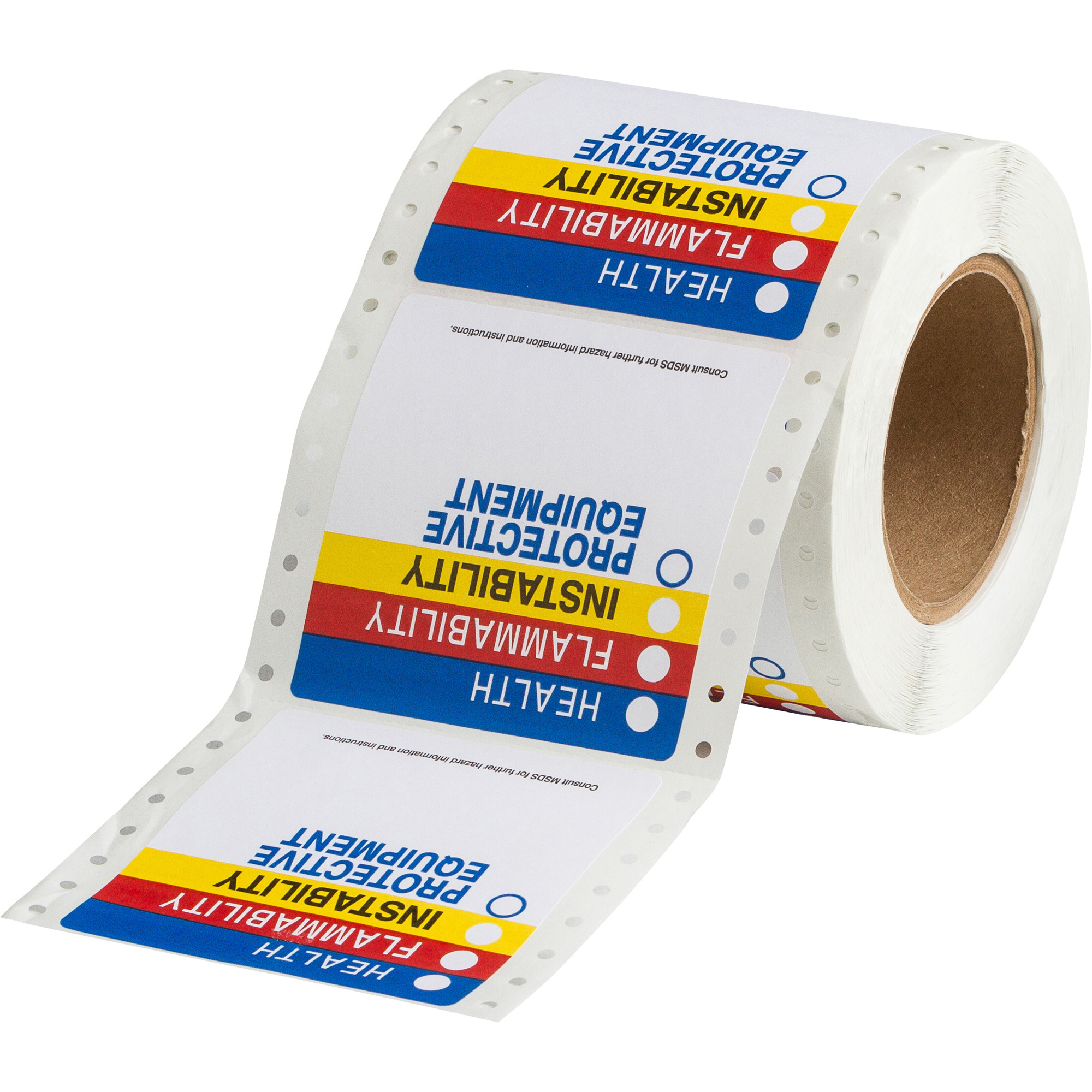 Étiquettes à auto-pelliculage « Protective Equipment », Papier, Feuille, 3-7/8" lo x 3-7/8" la