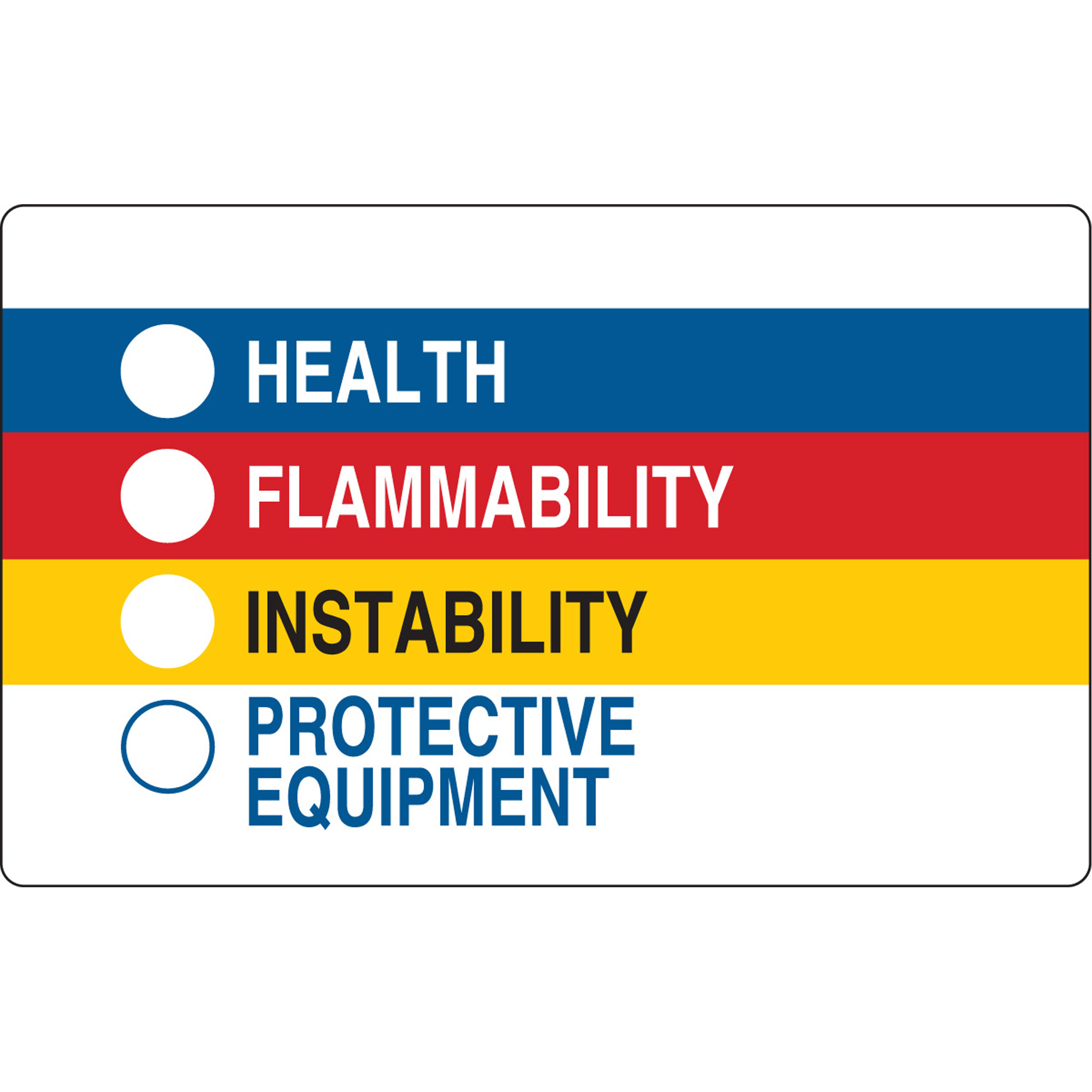 Étiquettes à auto-pelliculage « Protective Equipment », Papier, Rouleau, 3" lo x 1-7/8" la