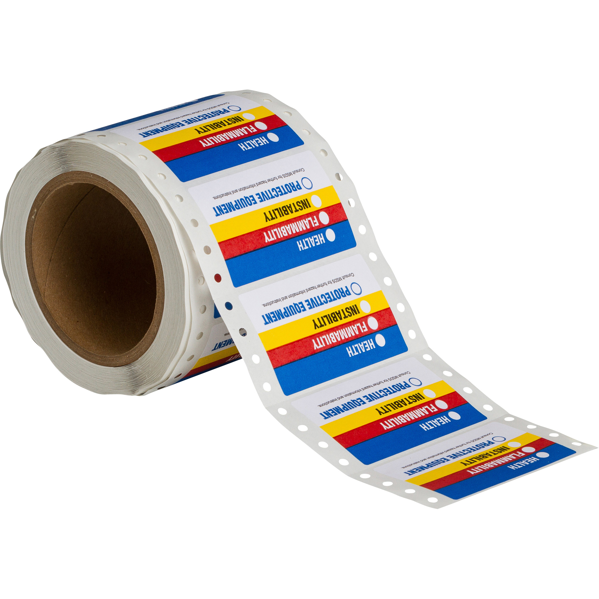 Étiquettes à auto-pelliculage « Protective Equipment », Papier, Rouleau, 3" lo x 1-7/8" la