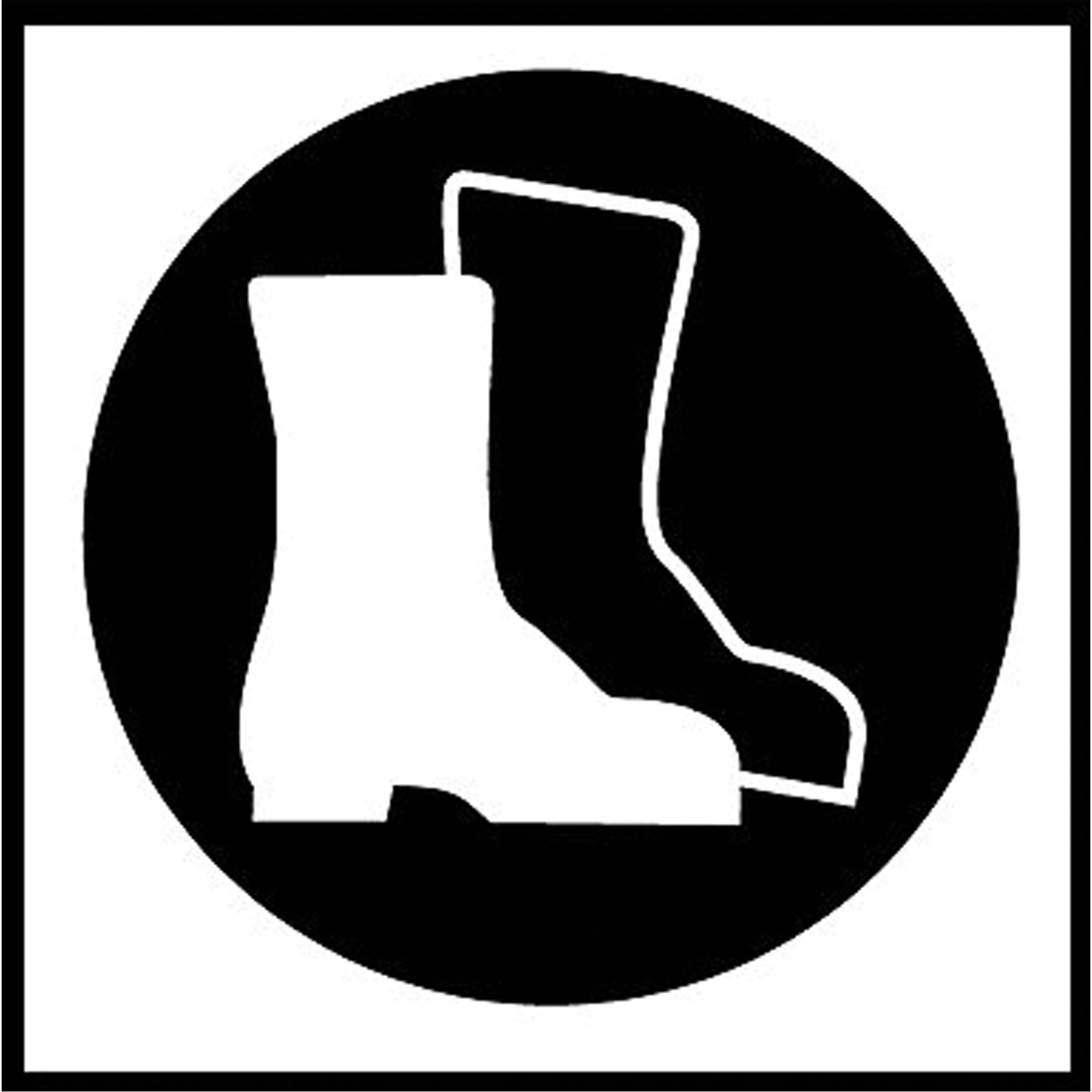 Étiquettes avec pictogramme Right to Know - Bottes, Vinyle, Feuille, 5/8" lo x 3/4" la