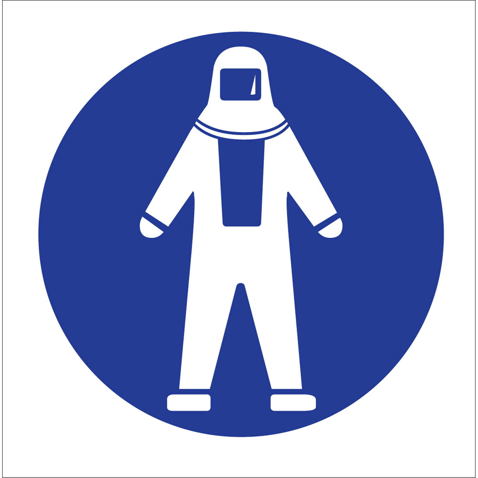 Étiquettes avec pictogramme Right to Know - Combinaison pleine protection, Vinyle, Feuille, 1-1/4" lo x 1-1/2" la