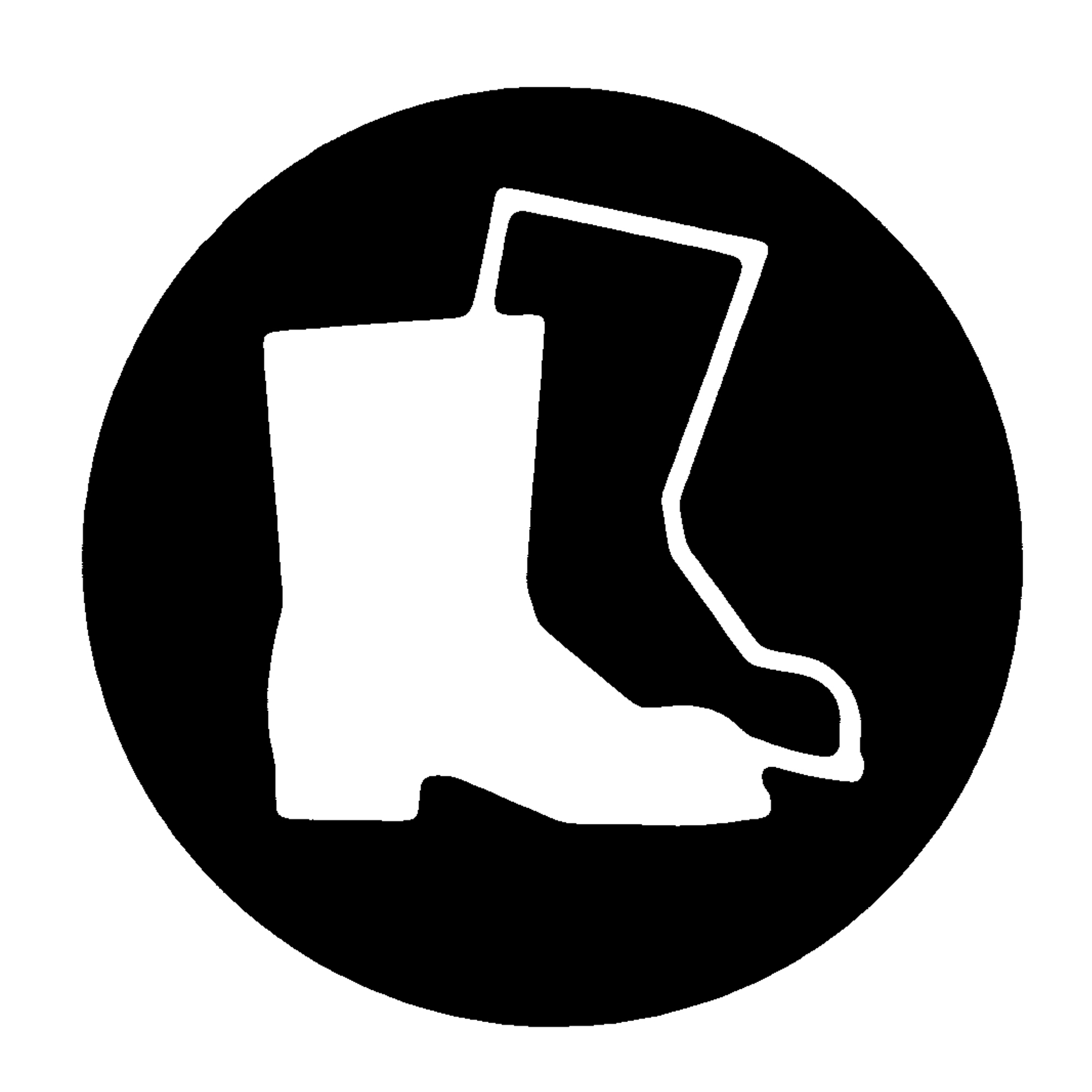 Étiquettes avec pictogramme Right to Know - Bottes, Vinyle, Feuille, 1-1/4" lo x 1-1/2" la