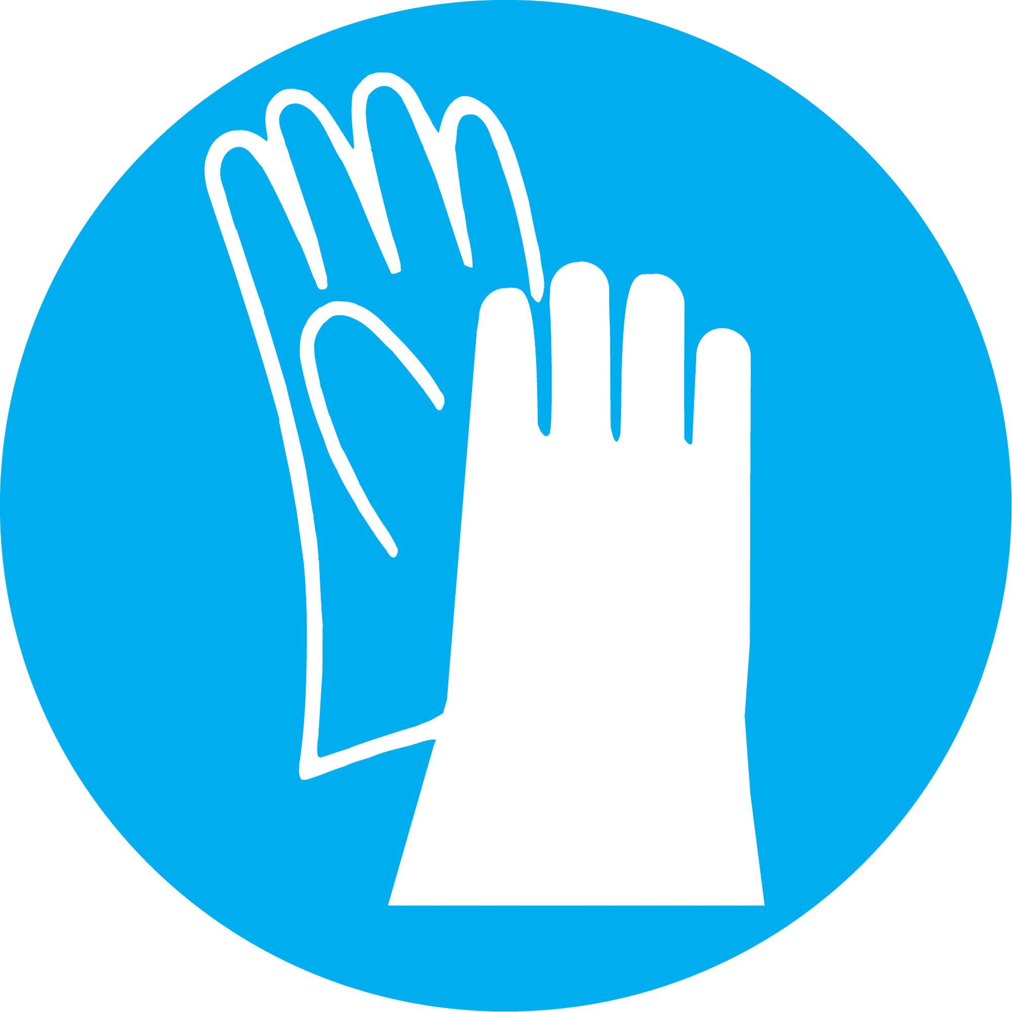 Étiquettes avec pictogramme Right to Know - Gants, Vinyle, Feuille, 1-1/4" lo x 1-1/2" la