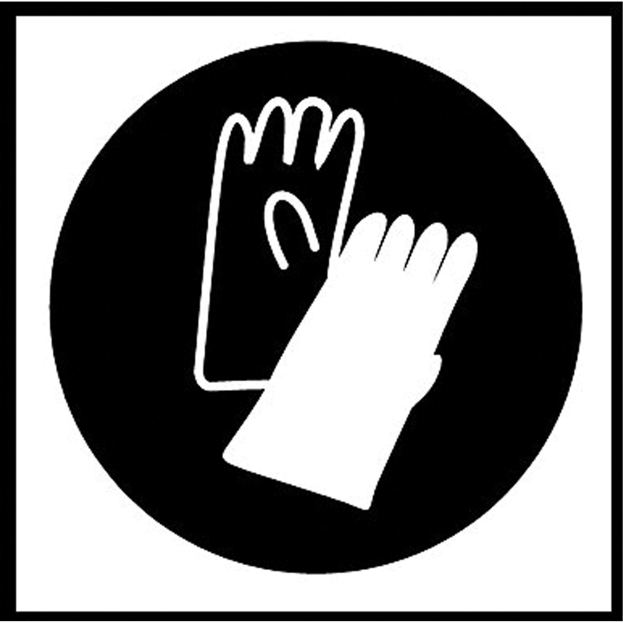 Étiquettes avec pictogramme Right to Know - Gants, Vinyle, Feuille, 5/8" lo x 3/4" la