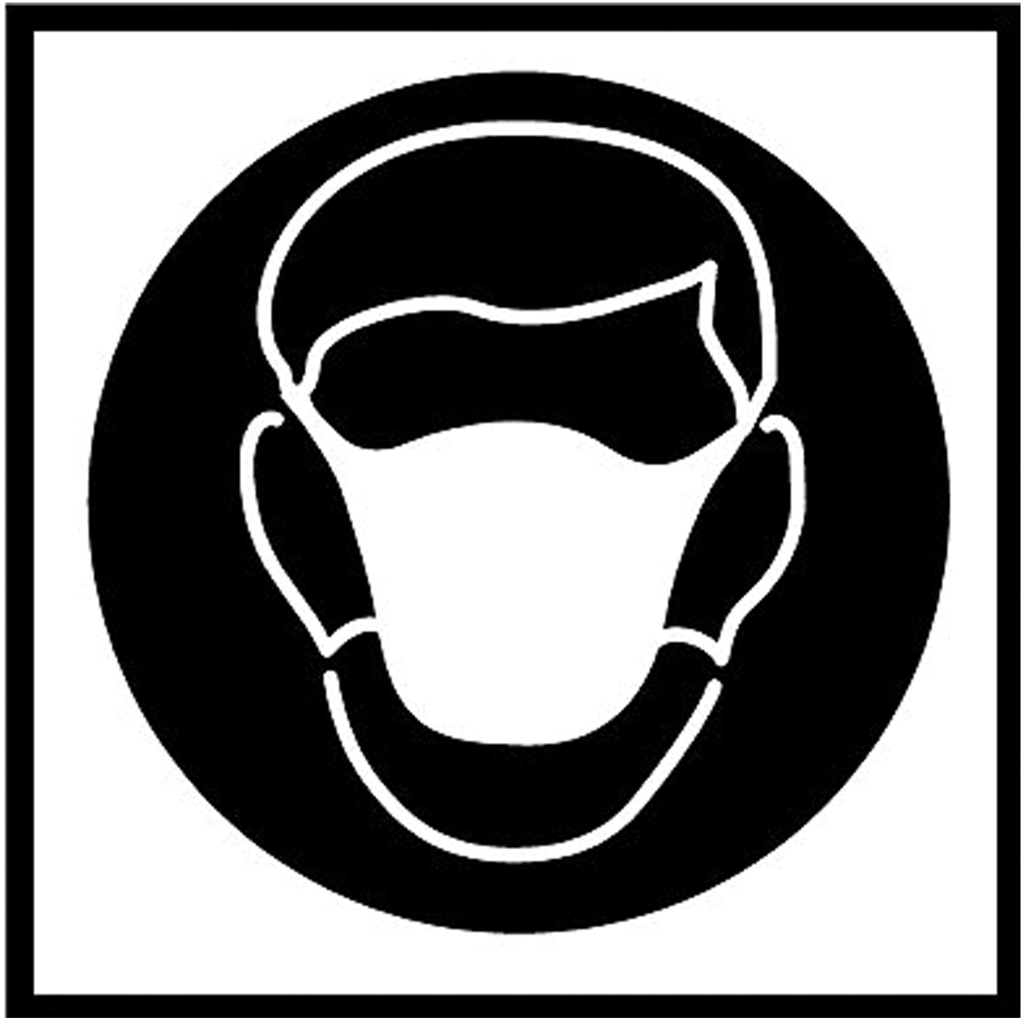 Étiquettes avec pictogramme Right to Know - Masque contre la poussière, Vinyle, Feuille, 5/8" lo x 3/4" la
