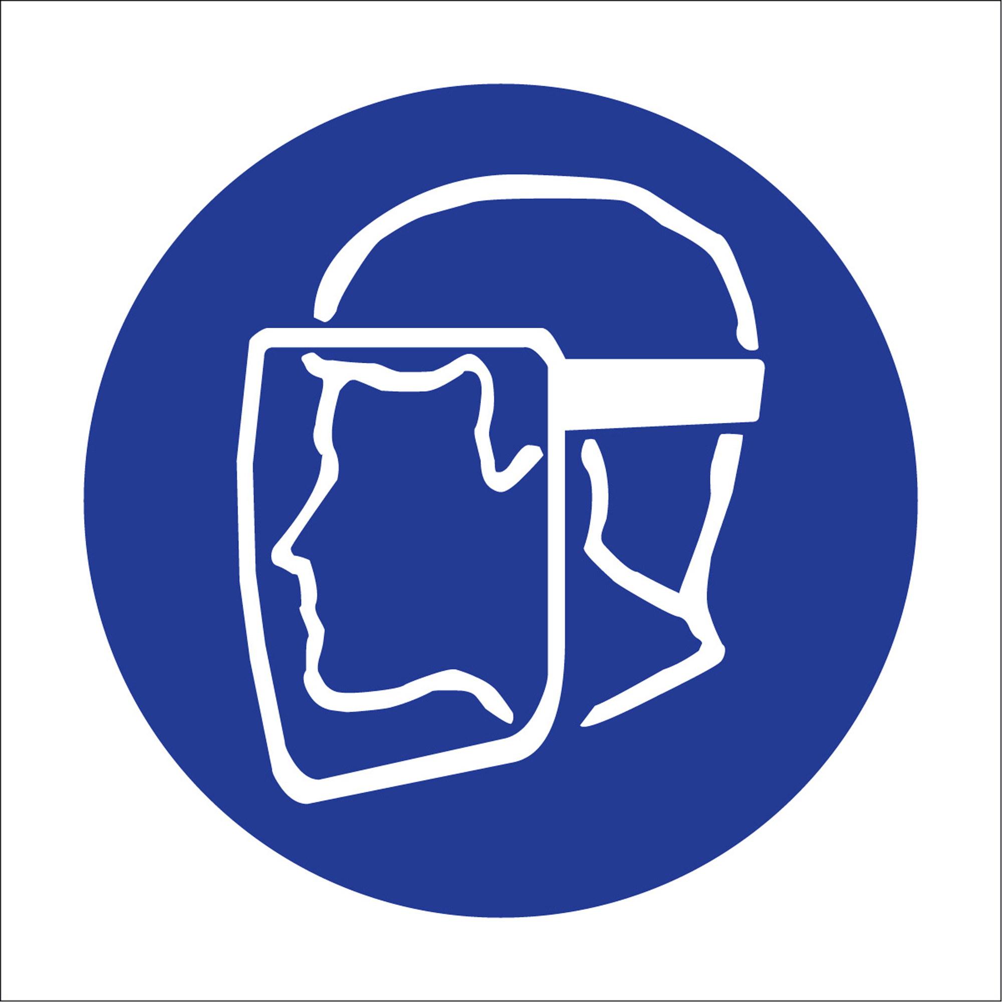 Étiquettes avec pictogramme Right to Know - Visière, Vinyle, Feuille, 1-1/4" lo x 1-1/2" la