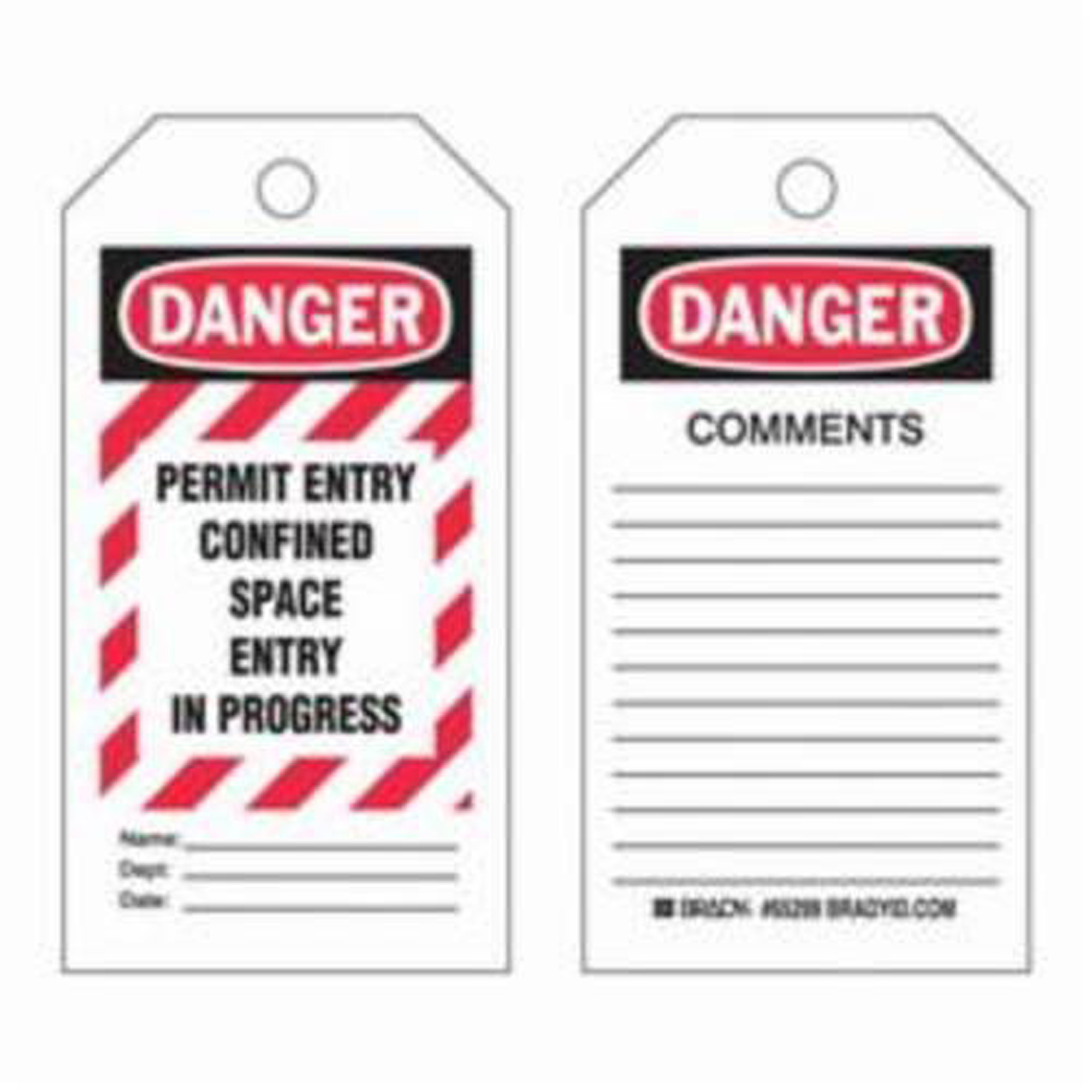 Étiquettes «Confined Space», Polyester, 3" la x 5-3/4" h, Anglais