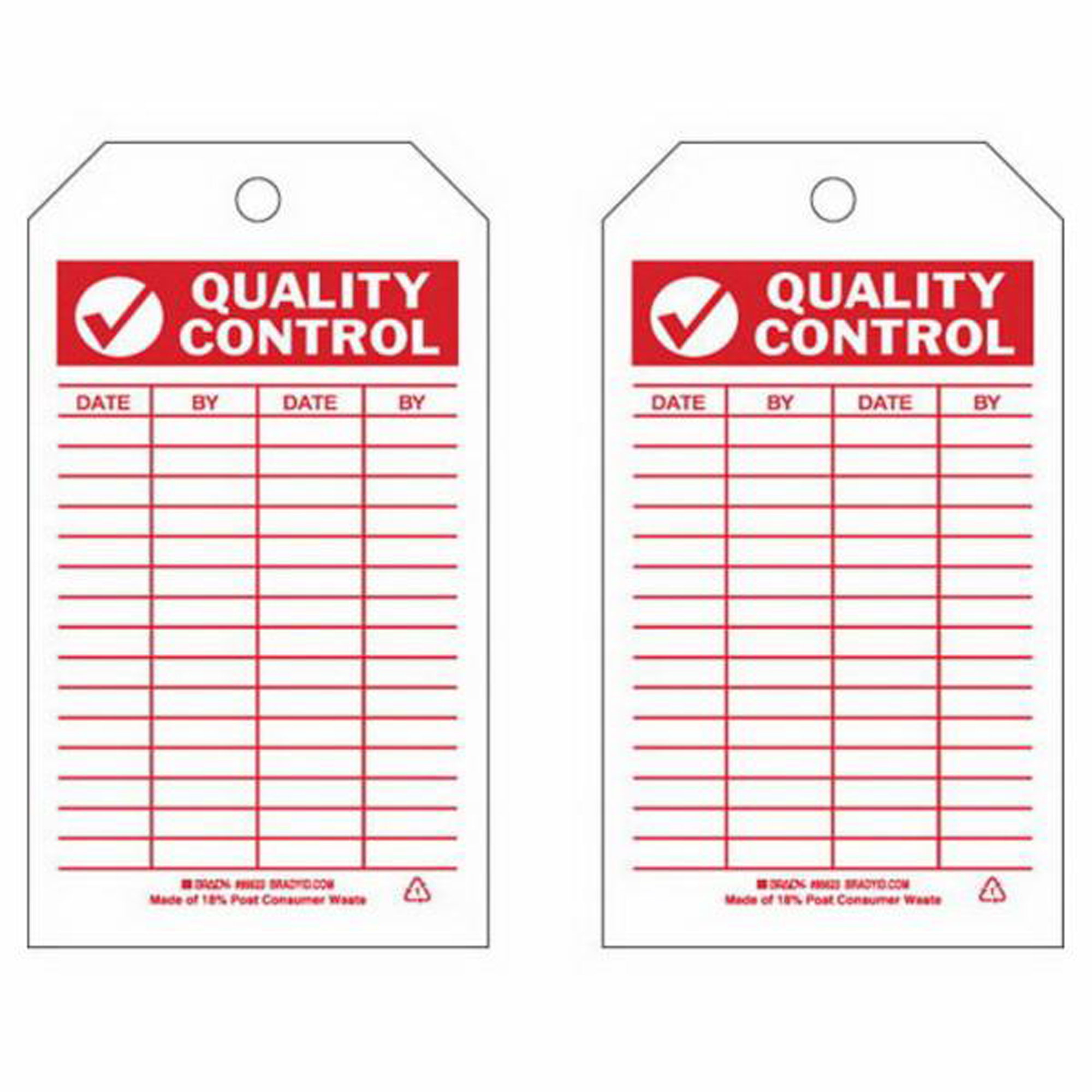 Étiquettes de contrôle des matériaux, Polyester, 4" la x 7" h, Anglais