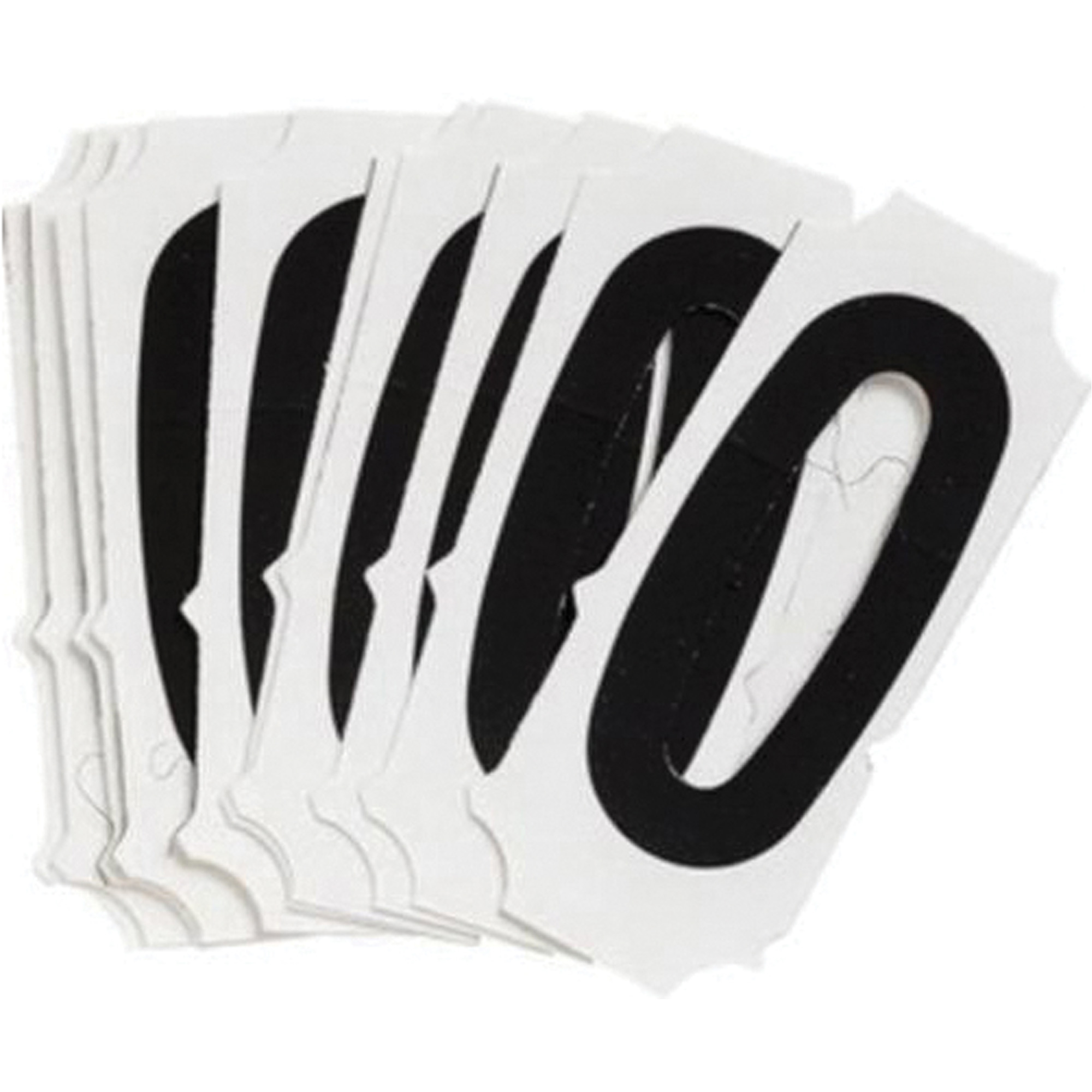 Étiquettes de lettres & chiffres gothiques individuels condensés Quick-AlignMD, O, 2" h, Noir