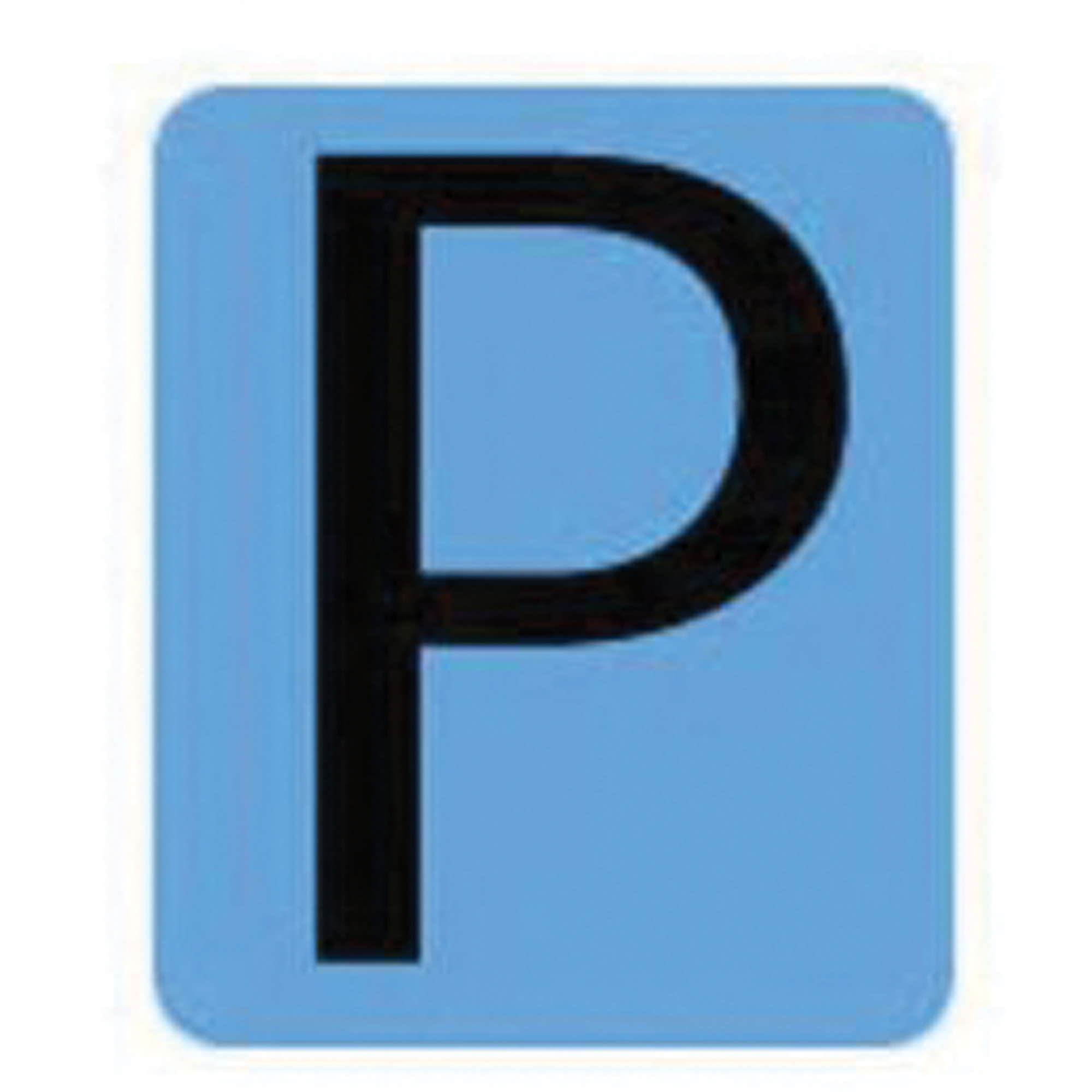 Étiquettes de lettres & chiffres gothiques individuels condensés Quick-AlignMD, P, 2" h, Noir