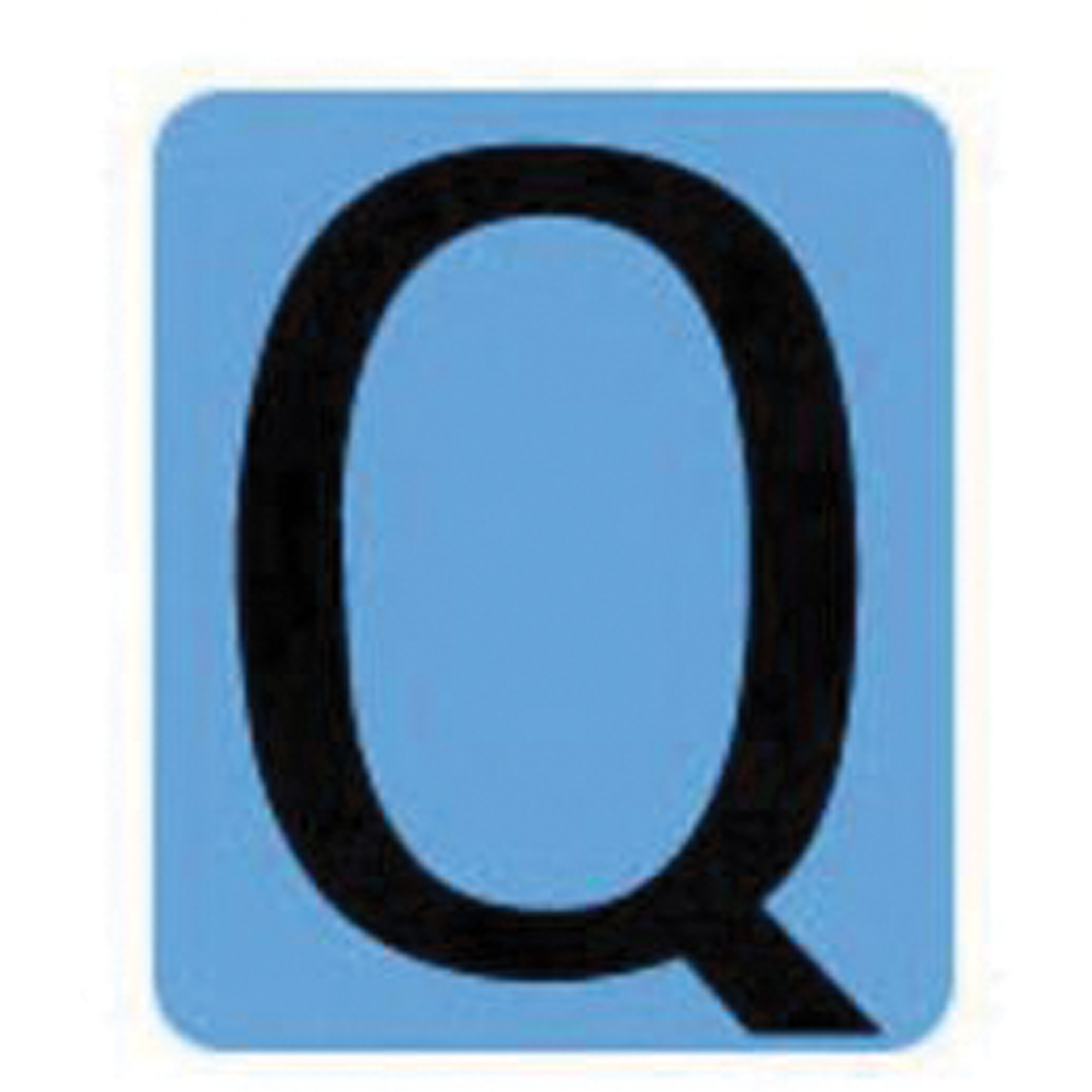 Étiquettes de lettres & chiffres gothiques individuels condensés Quick-AlignMD, Q, 2" h, Noir