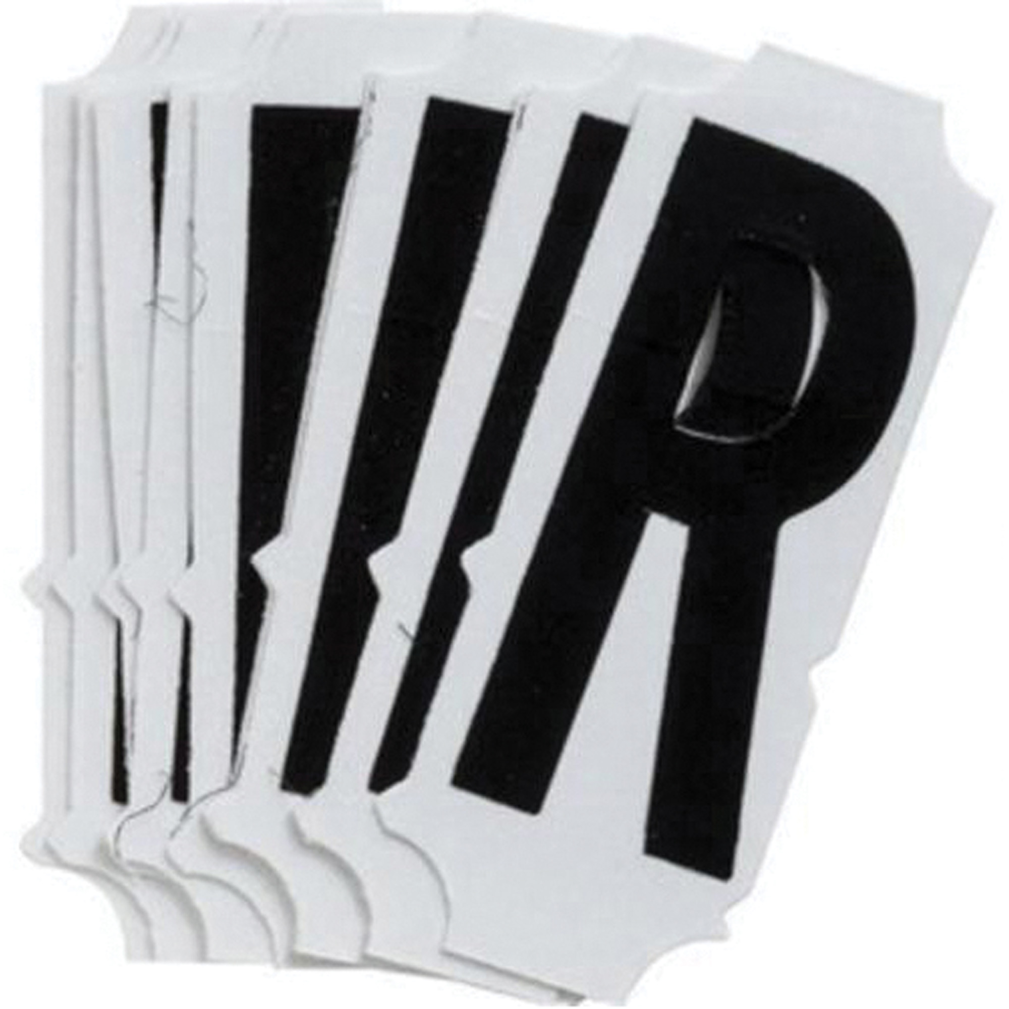 Étiquettes de lettres & chiffres gothiques individuels condensés Quick-AlignMD, R, 2" h, Noir