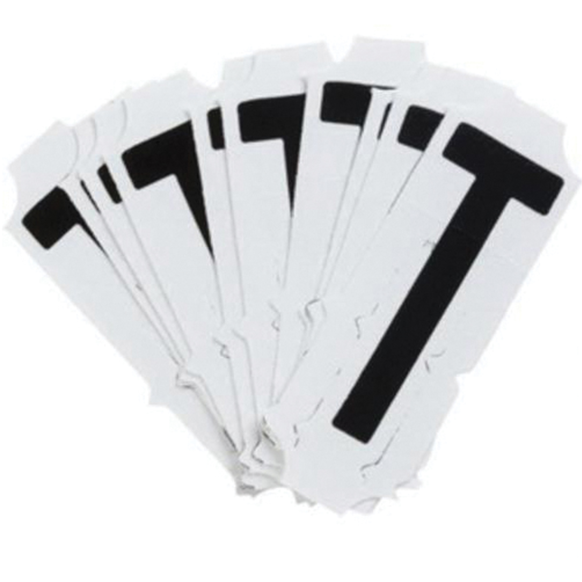 Étiquettes de lettres & chiffres gothiques individuels condensés Quick-AlignMD, T, 2" h, Noir