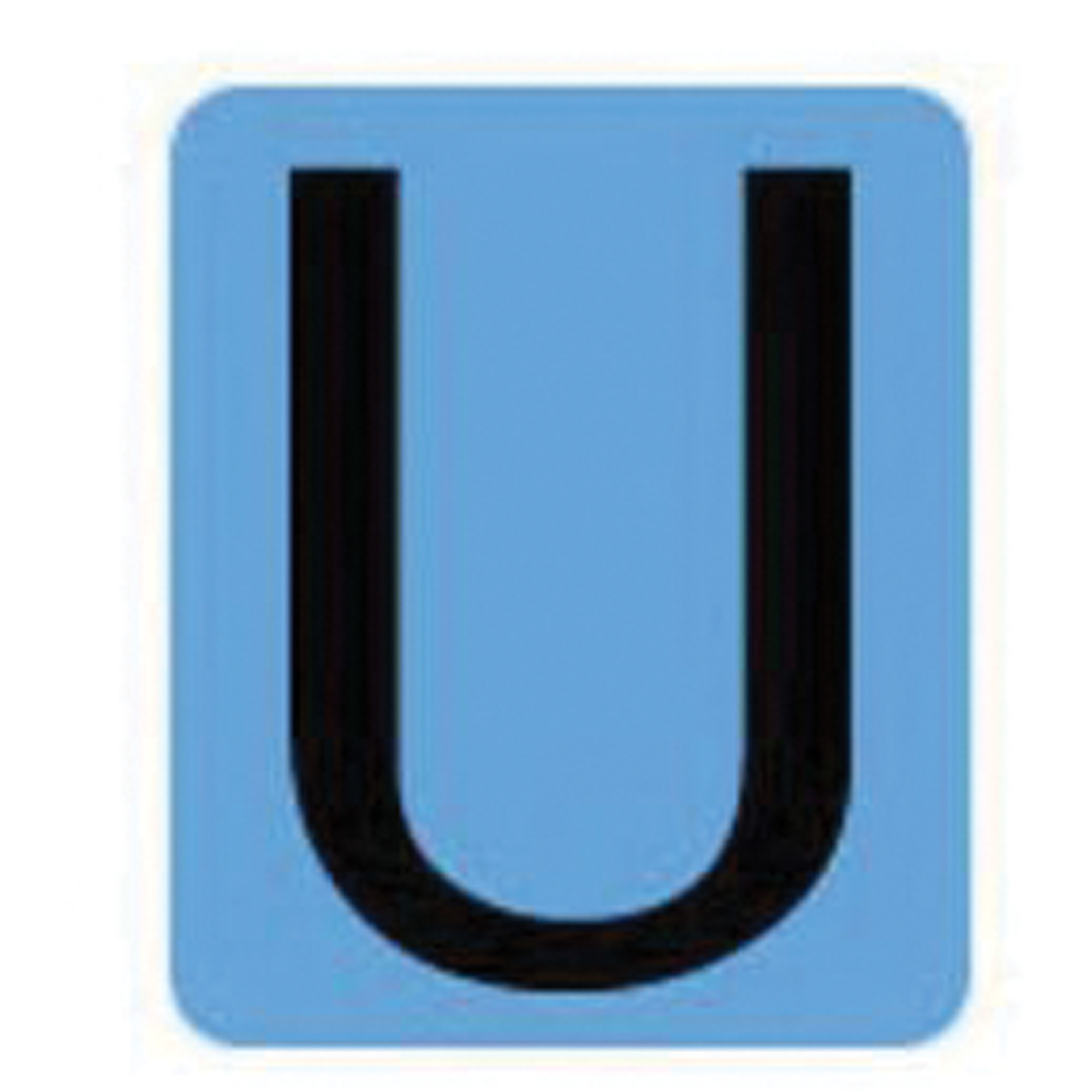 Étiquettes de lettres & chiffres gothiques individuels condensés Quick-AlignMD, U, 2" h, Noir