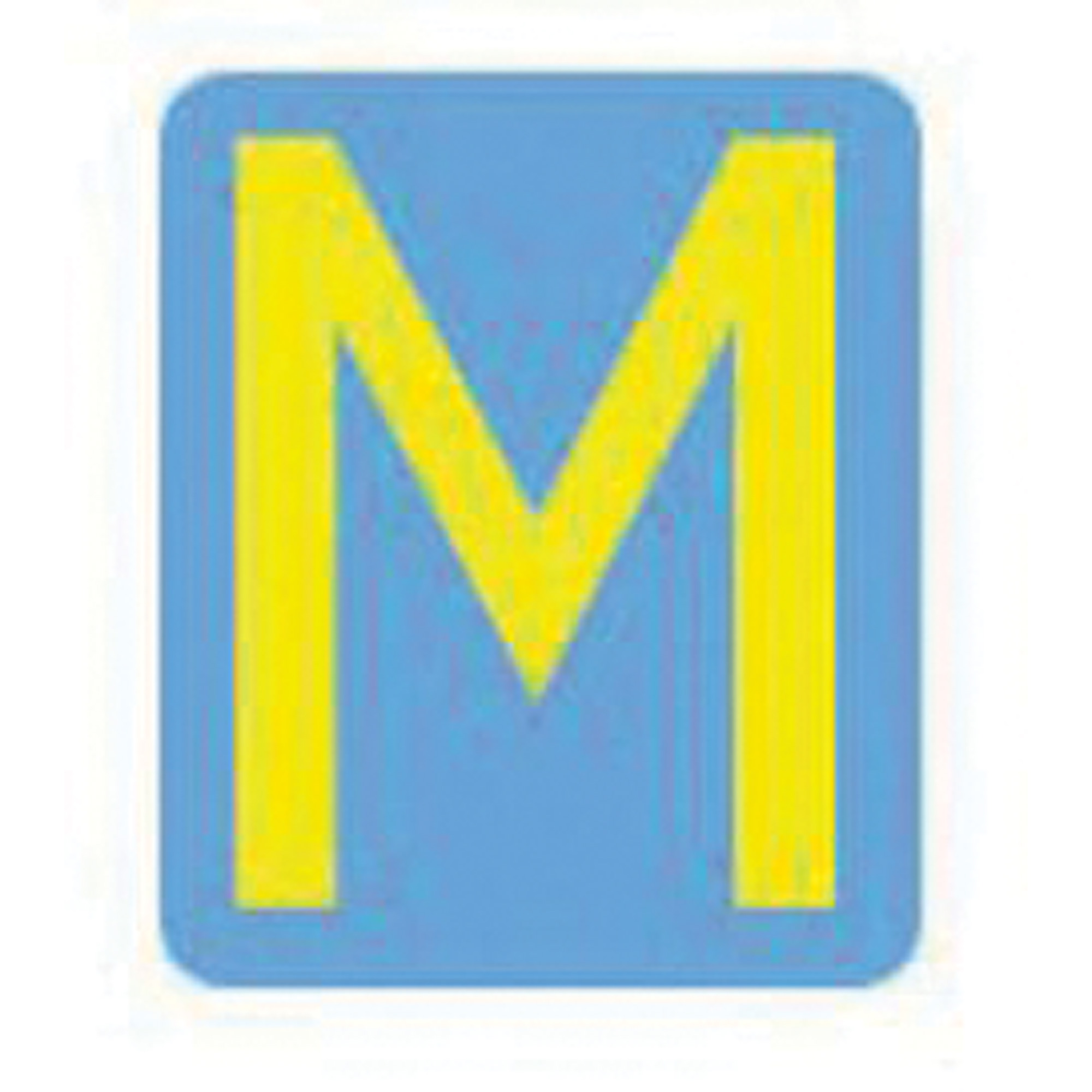 Étiquettes de lettres & chiffres gothiques individuels Quick-AlignMD, M, 2" h, Jaune