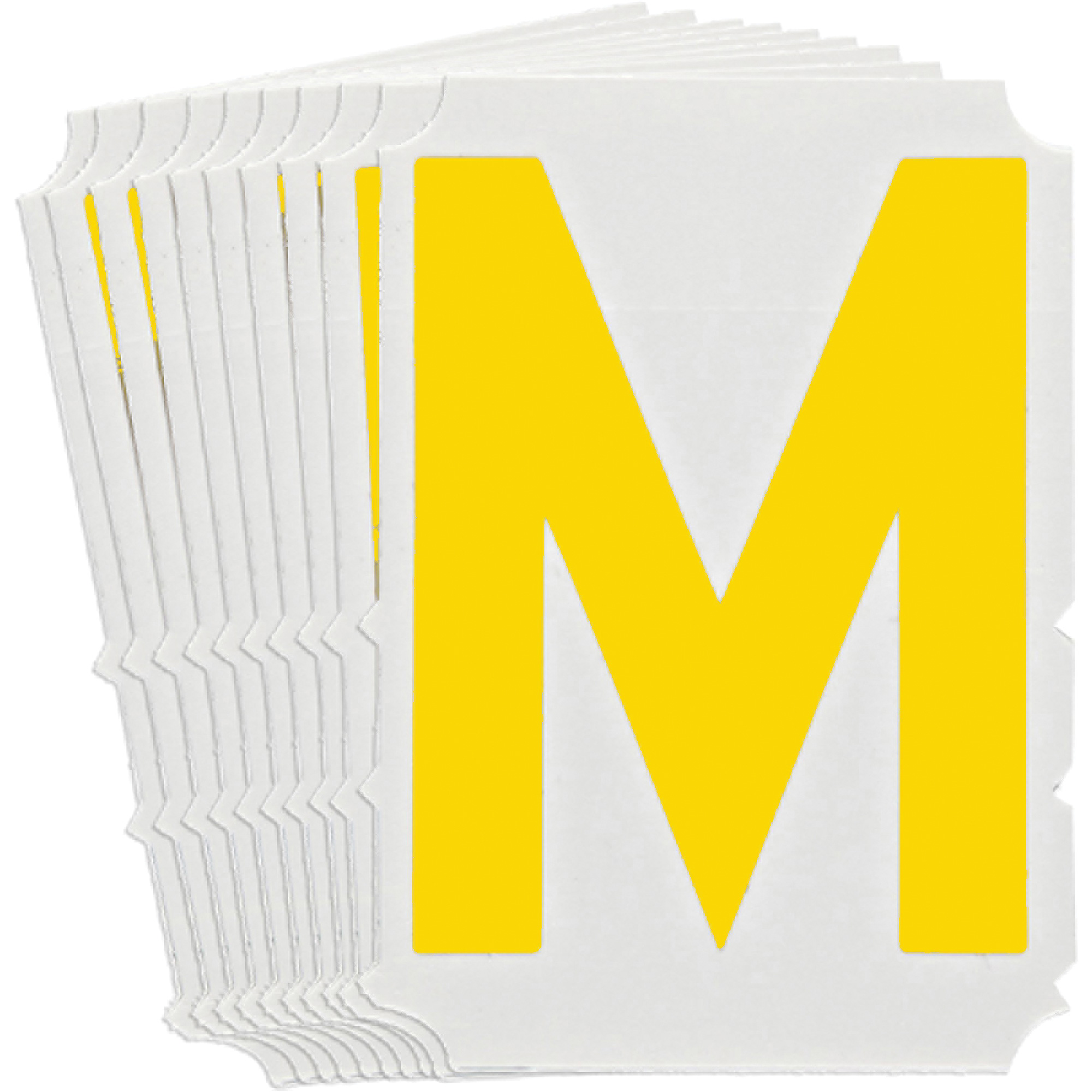Étiquettes de lettres & chiffres gothiques individuels Quick-AlignMD, M, 3" h, Jaune